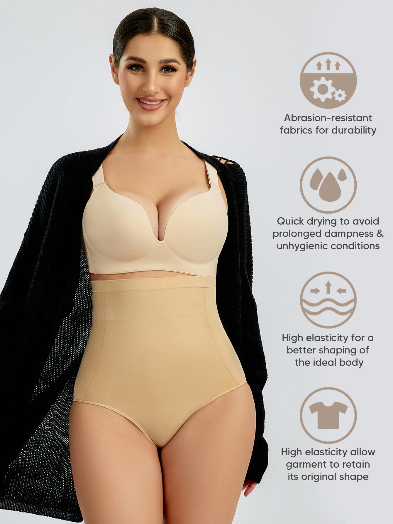 Seamless Tummy Control Shapewear Panties Lightweight Core Control Underwear