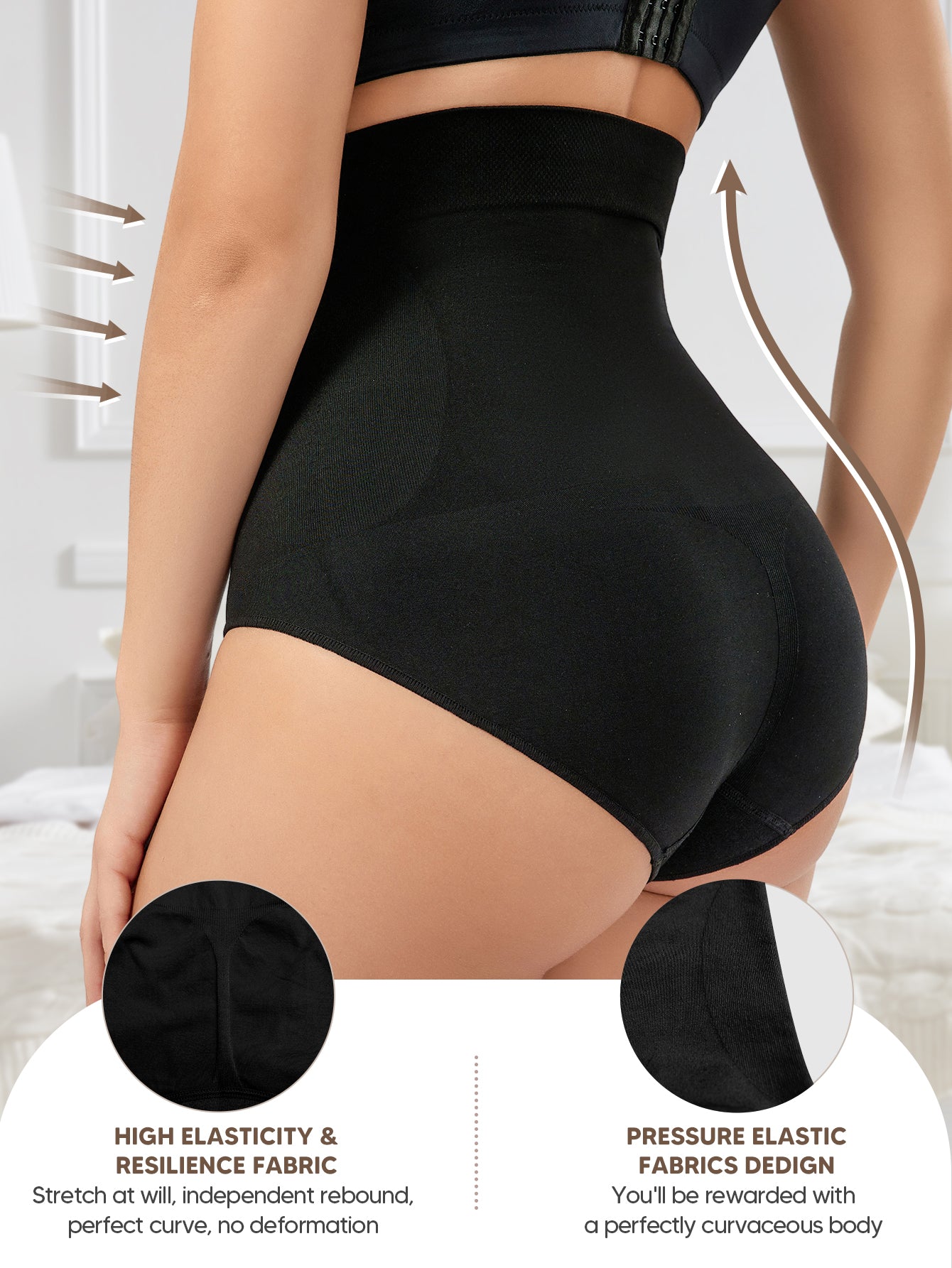 Seamless High Waist Lightweight Sculpting Panties Underwear For Women