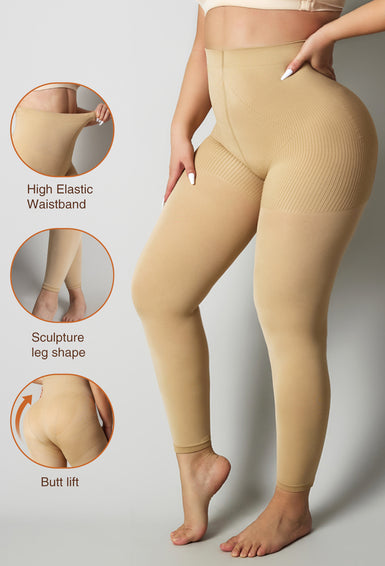 Thermal Warm Fleece Tights, 8-15 mmHg Shaping Tights,Opaque Compression Stockings