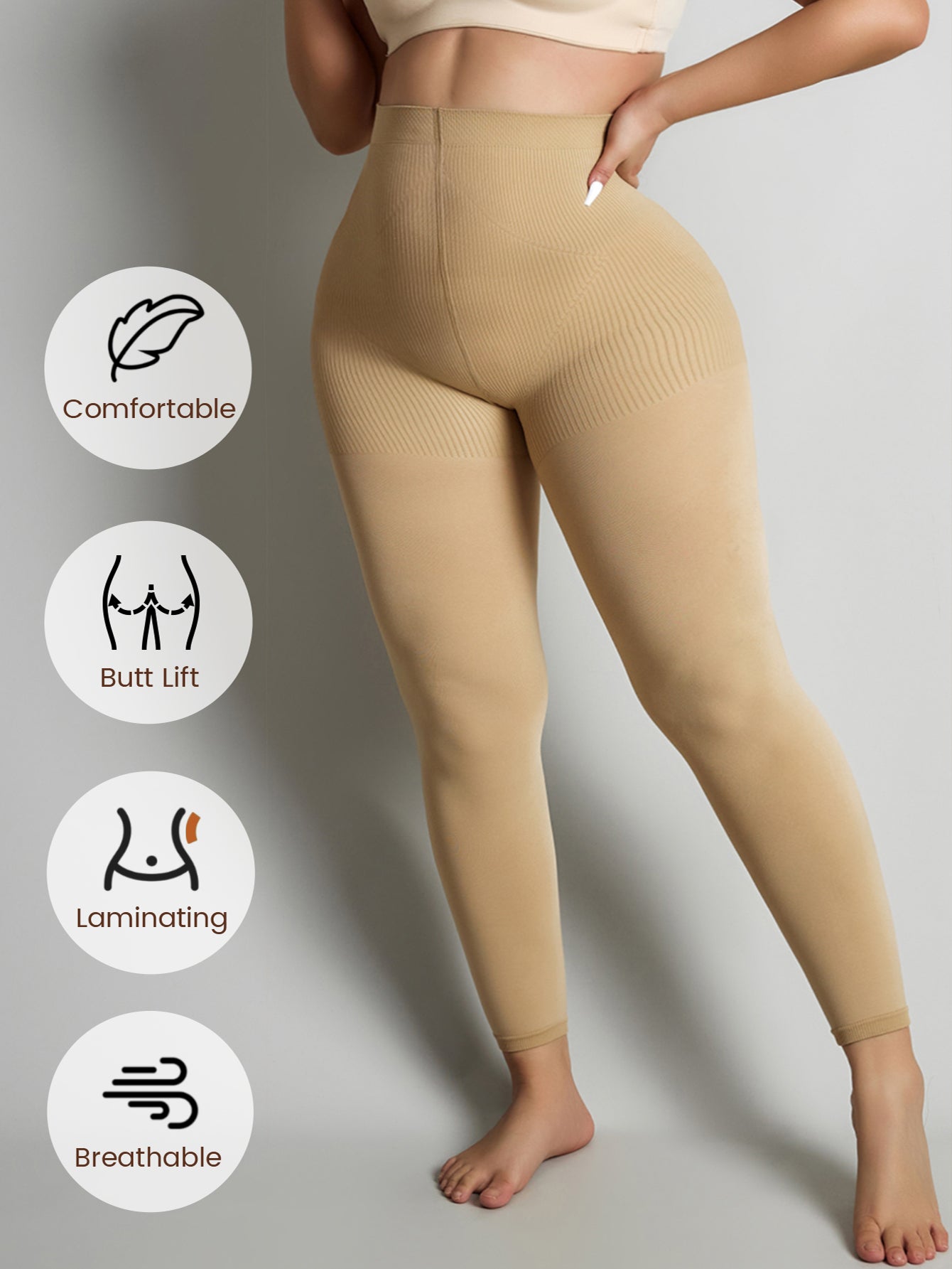 Thermal Warm Fleece Tights, 8-15 mmHg Shaping Tights,Opaque Compression Stockings