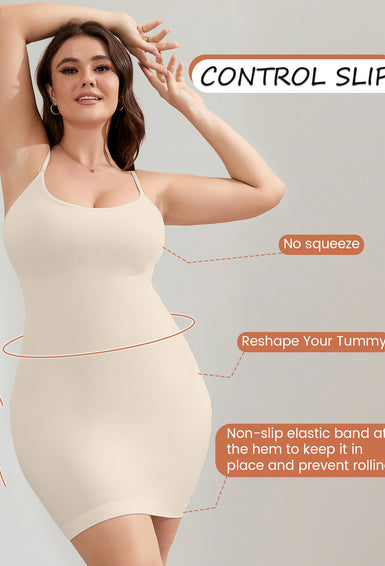 Seamless Tummy Control Sculpting Shaping dress For Plus Size Women