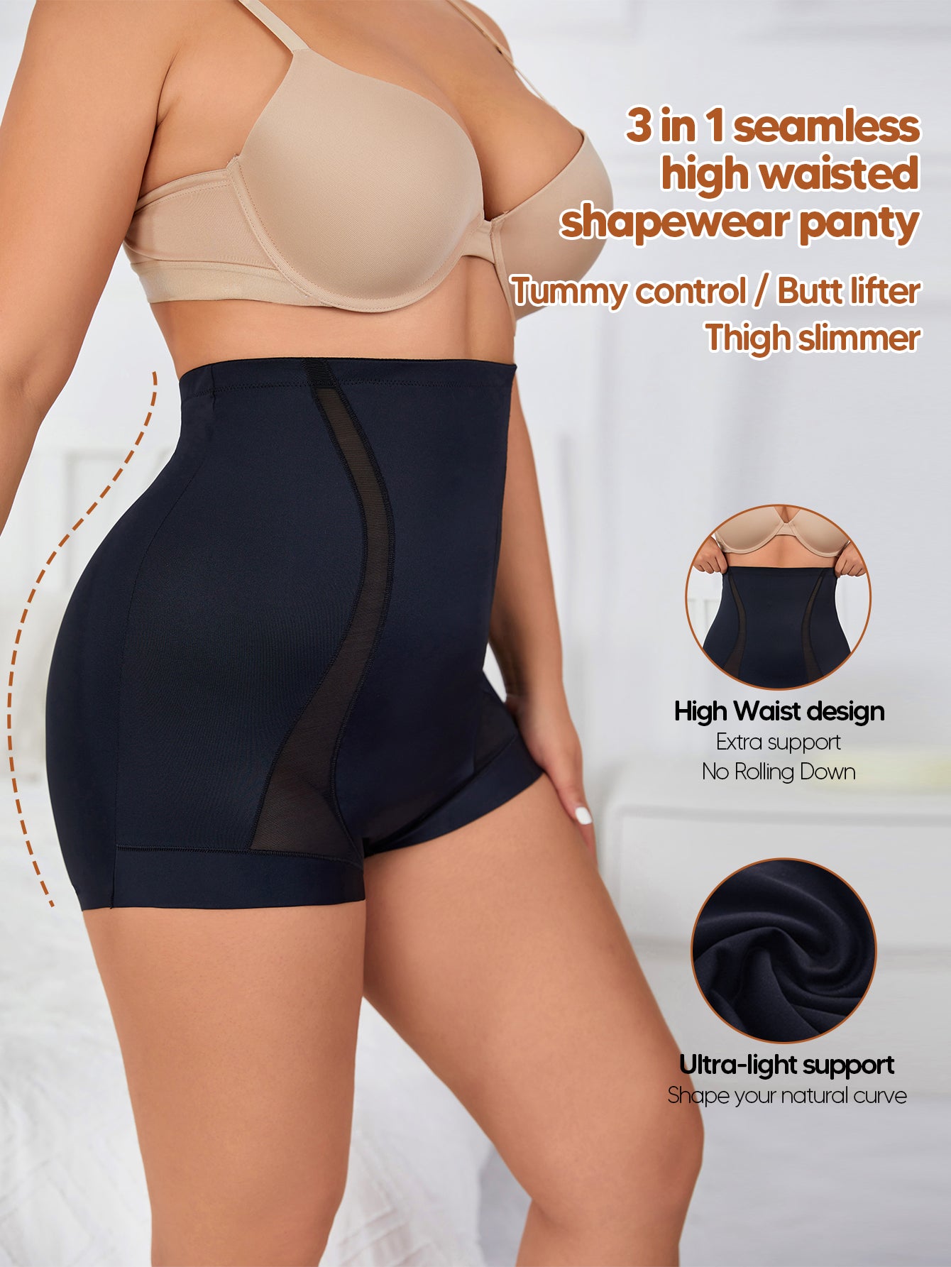 Tummy Control Shapewear Panties for Women High Waisted Underwear Panty Girdle