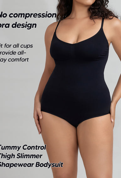 Women's Tummy Control Shapewear Body Shaper Sleeveless Thong Camisoles Bodysuit