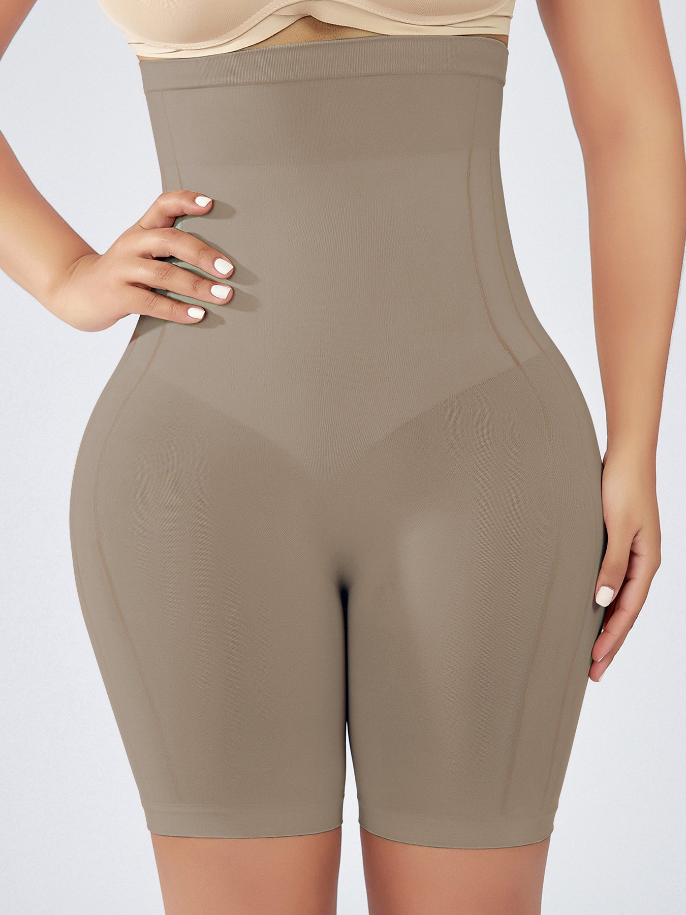 Seamless Thigh Slimmer Mid-Thigh Shapewear Shorts For Women Under Dress