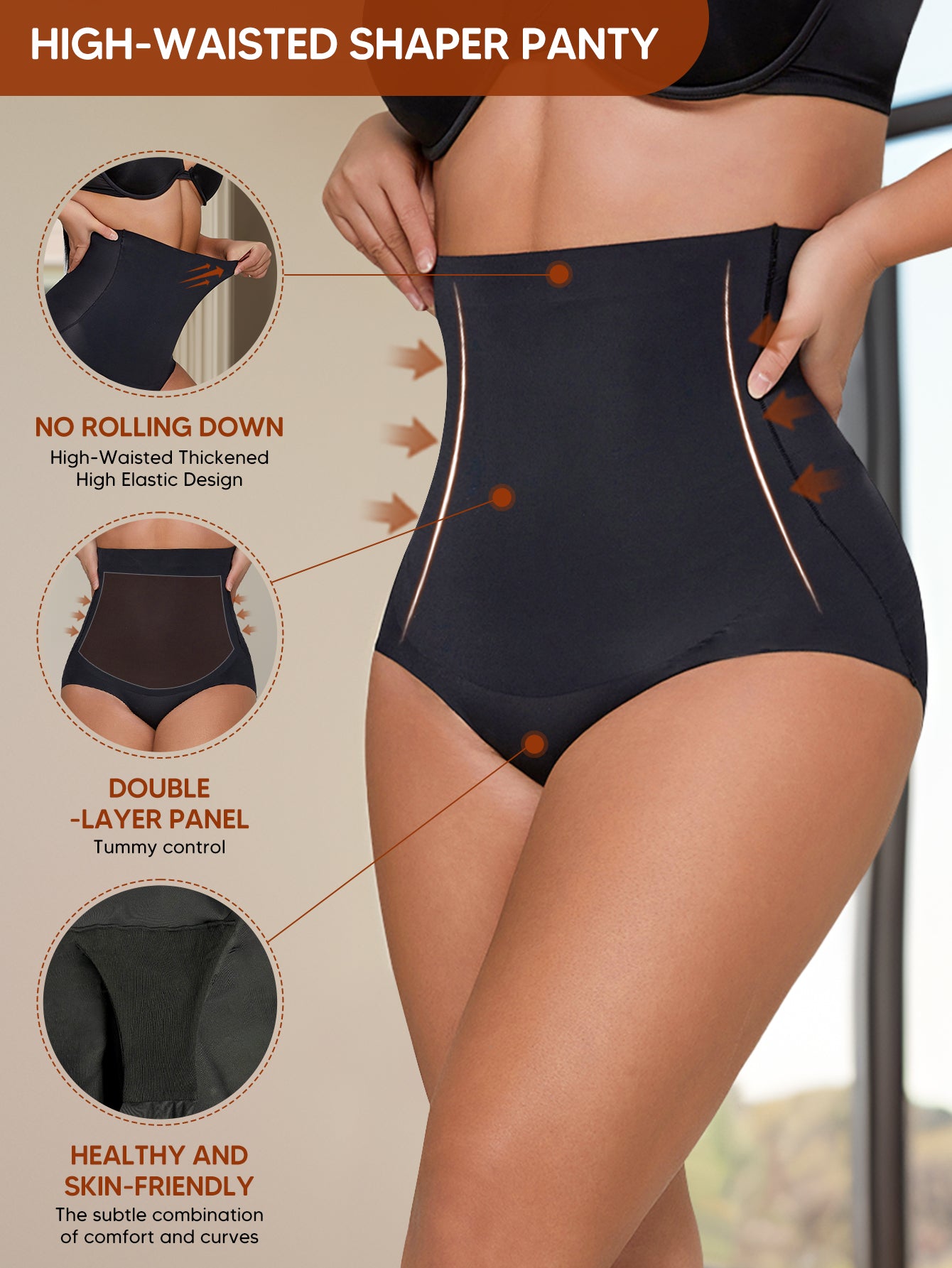 High Waisted Cincher Body Shaper Slimming Panty Girdle