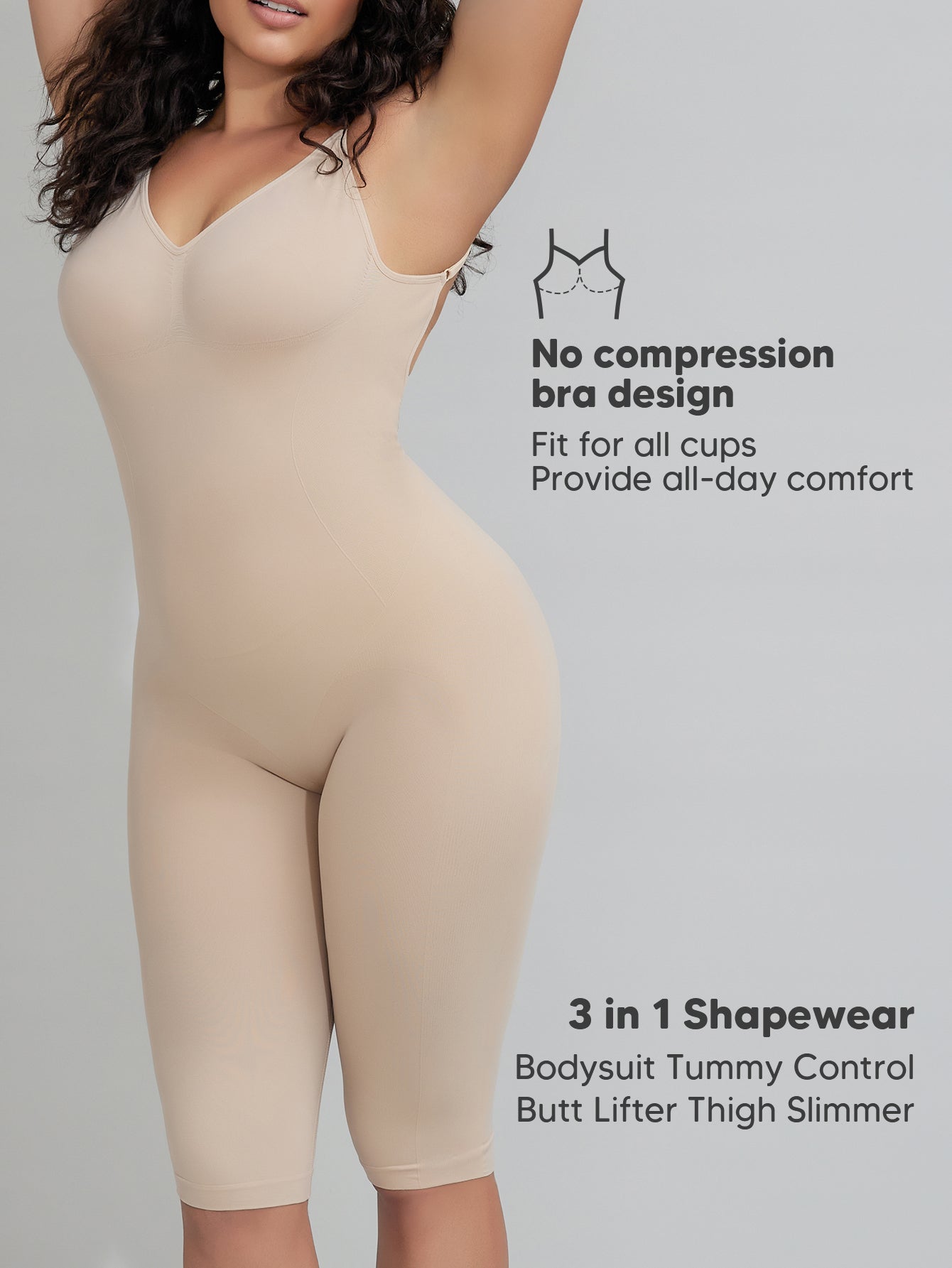 Seamless Backless Shapewear Strapless Bodysuits Women Low Back Body Shaper