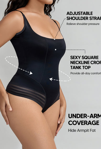 Women Sexy Thong Bodysuit Sleeveless Spaghetti Straps Body Shaper