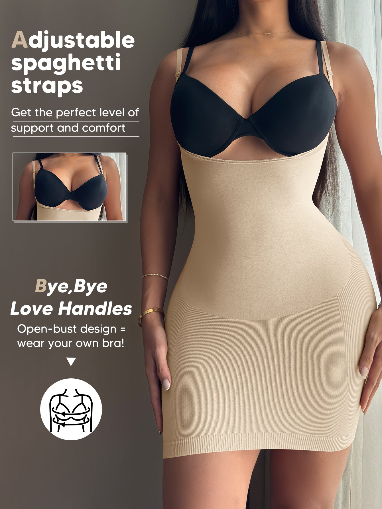 Women's Wear Your Own Bra Shapewear Smooth Full Slip Dress