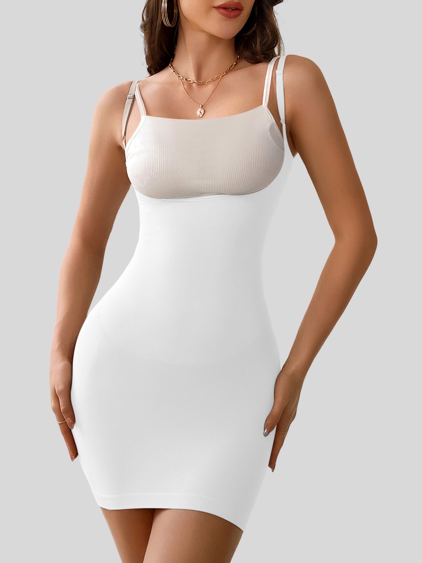 Women's Wear Your Own Bra Shapewear Smooth Full Slip Dress