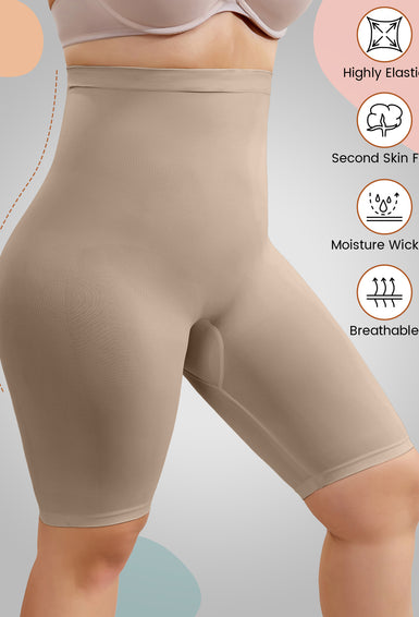 Invisible Seamless Shapewear Shorts For Plus Size Women Tummy Control