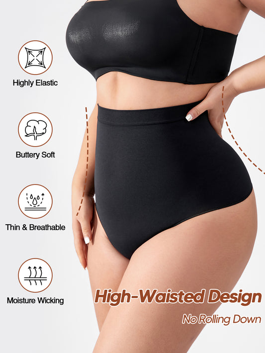 Seamless Thong Shapewear for Tummy Control High Waisted Shaping Thong Underwear