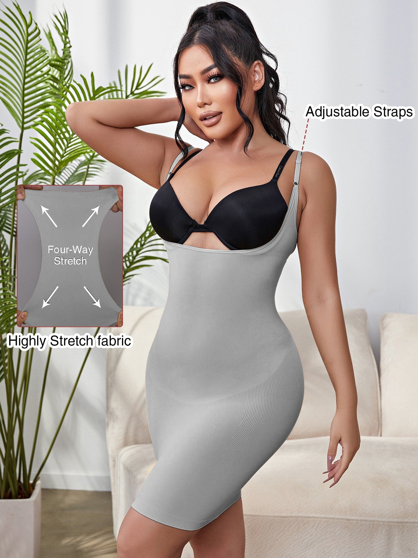 Women's Wear Your Own Bra Shapewear Smooth Full Slip Dress