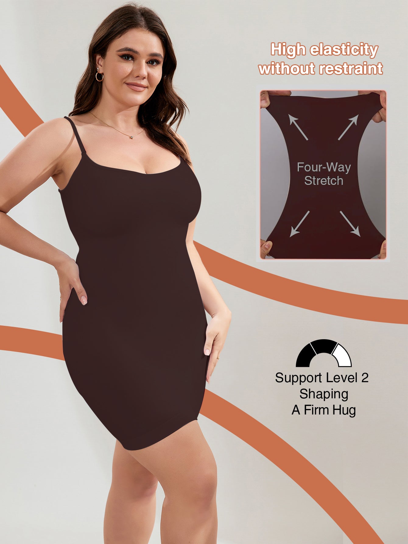 Seamless Tummy Control Sculpting Shaping dress For Plus Size Women