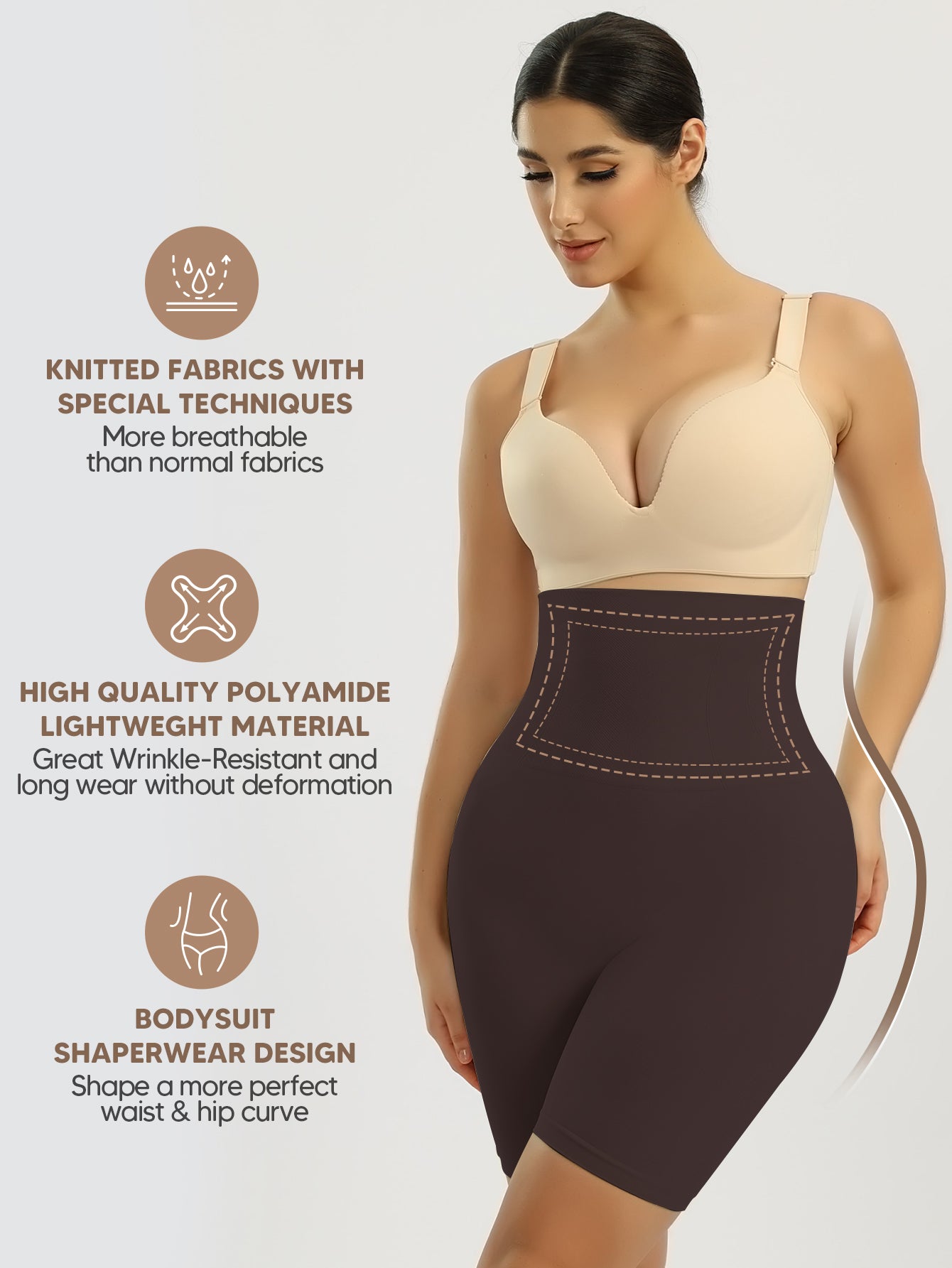 High-waisted Shapewear Boyshorts For Women Seamless Slimming Girdle