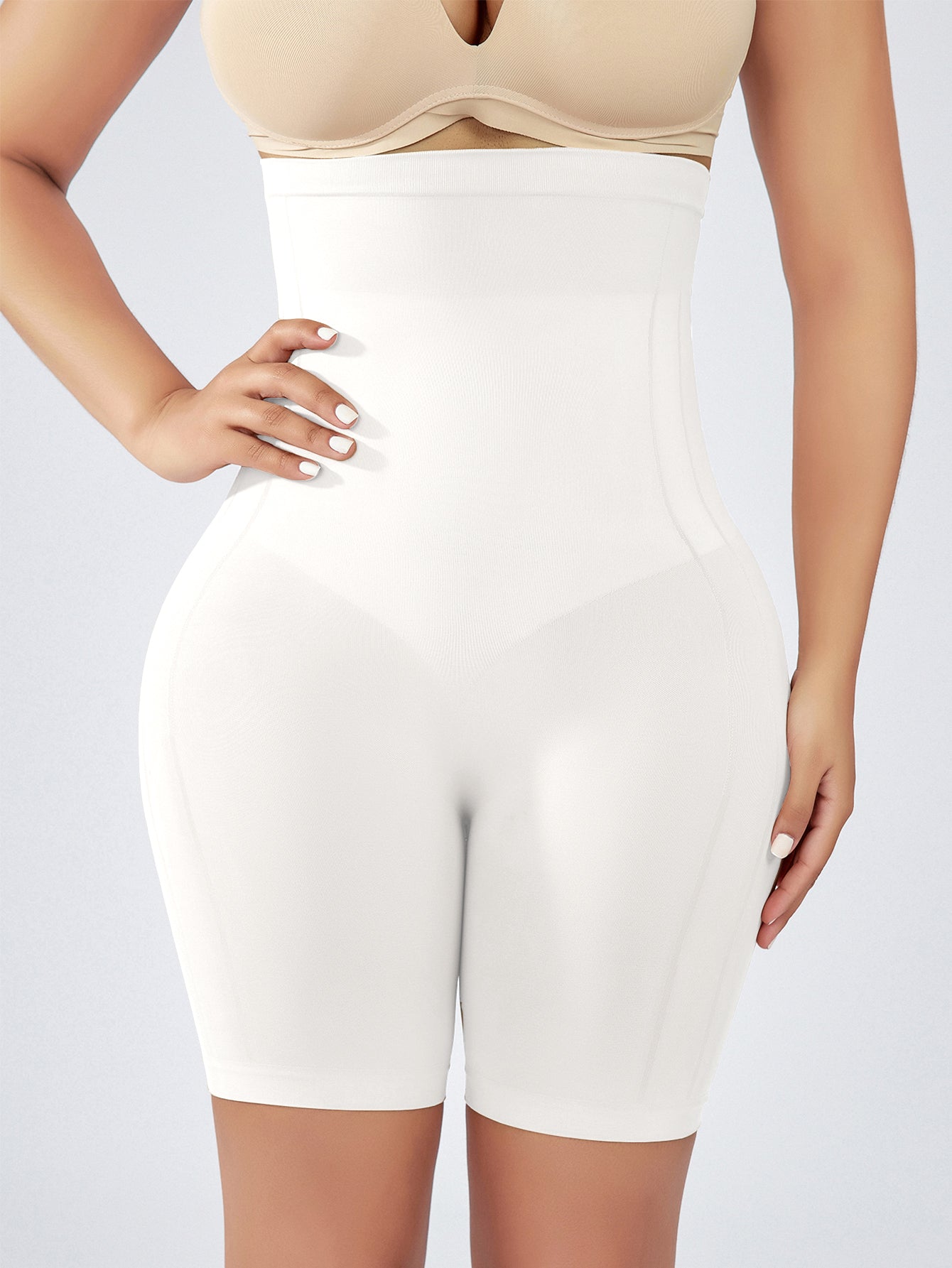 Seamless Thigh Slimmer Mid-Thigh Shapewear Shorts For Women Under Dress