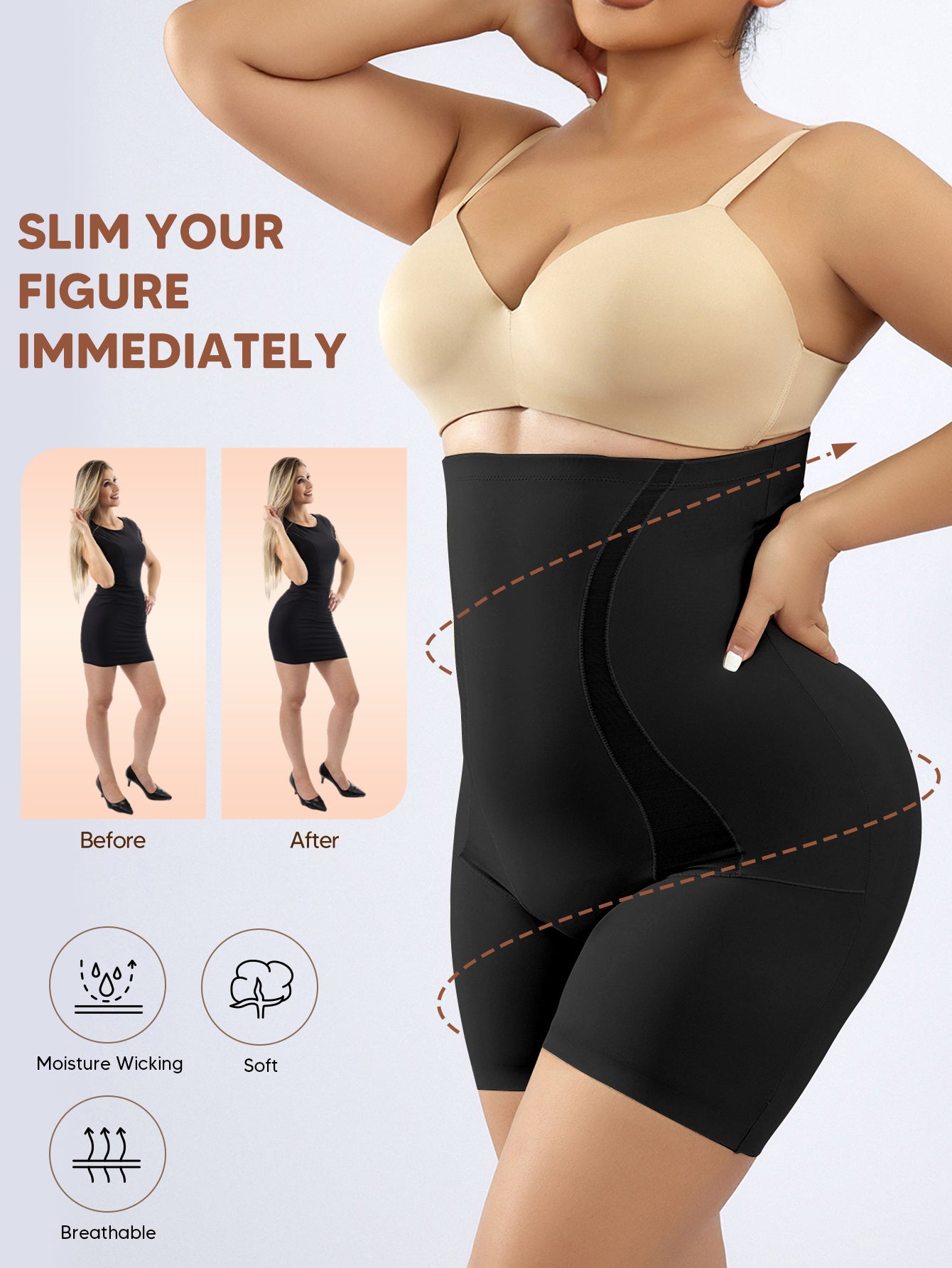 Shaping Shorts Panties for Women Slip Shorts Under Dress Shapewear Girdles