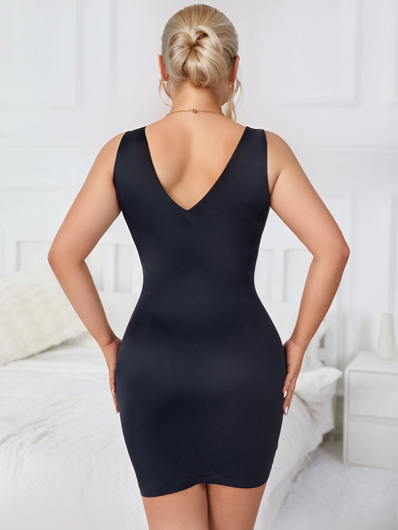 Full Slips for Women Open Bust Tummy Control Dress Hourglass Body Shaper Slimmer