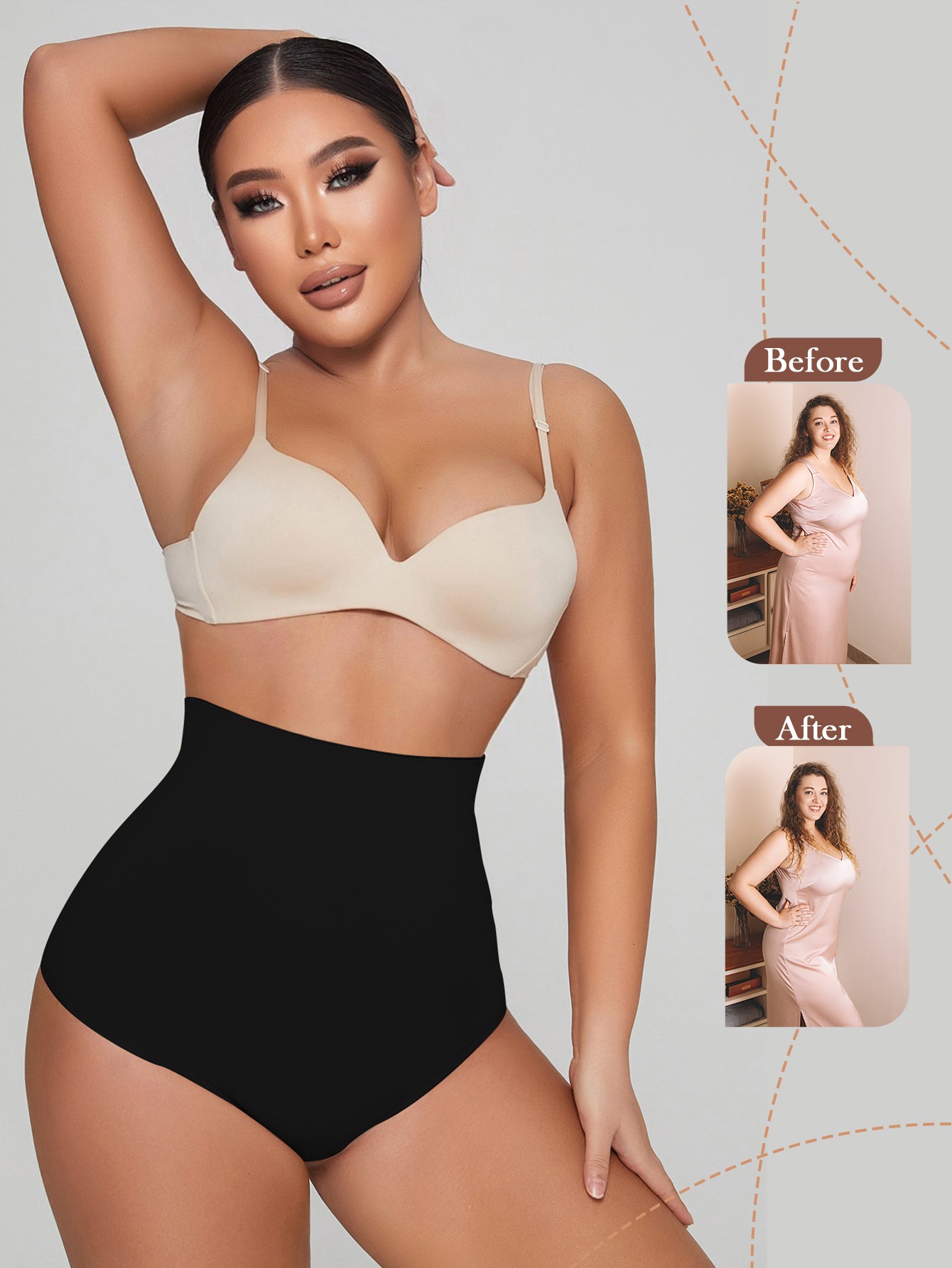 Tummy Control Thong Shapewear for Women Shaping Underwear Seamless Panties Girdle