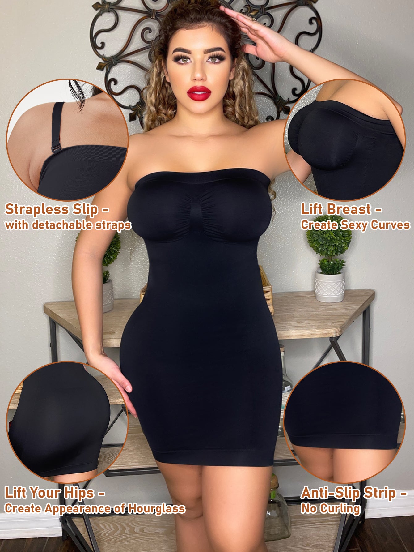 Seamless Shapewear Full Body Shaper Dress for Women Tummy Control