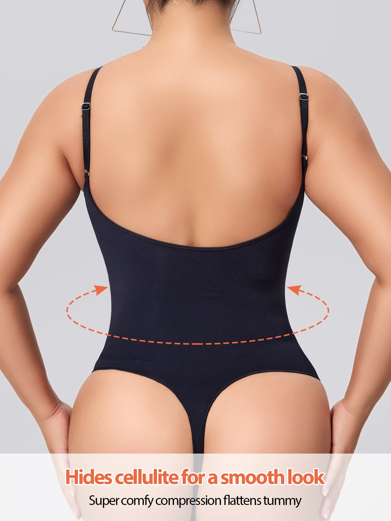 Backless Shapewear for Women Tummy Control Bodysuit Thong Low Back Body Shaper