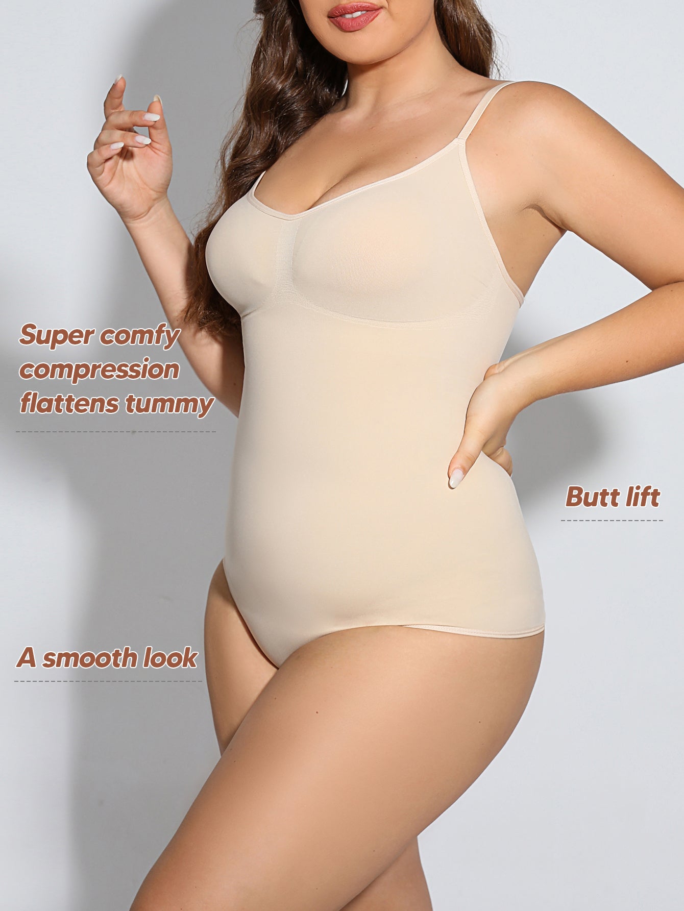 Women's Tummy Control Shapewear Body Shaper Sleeveless Thong Camisoles Bodysuit