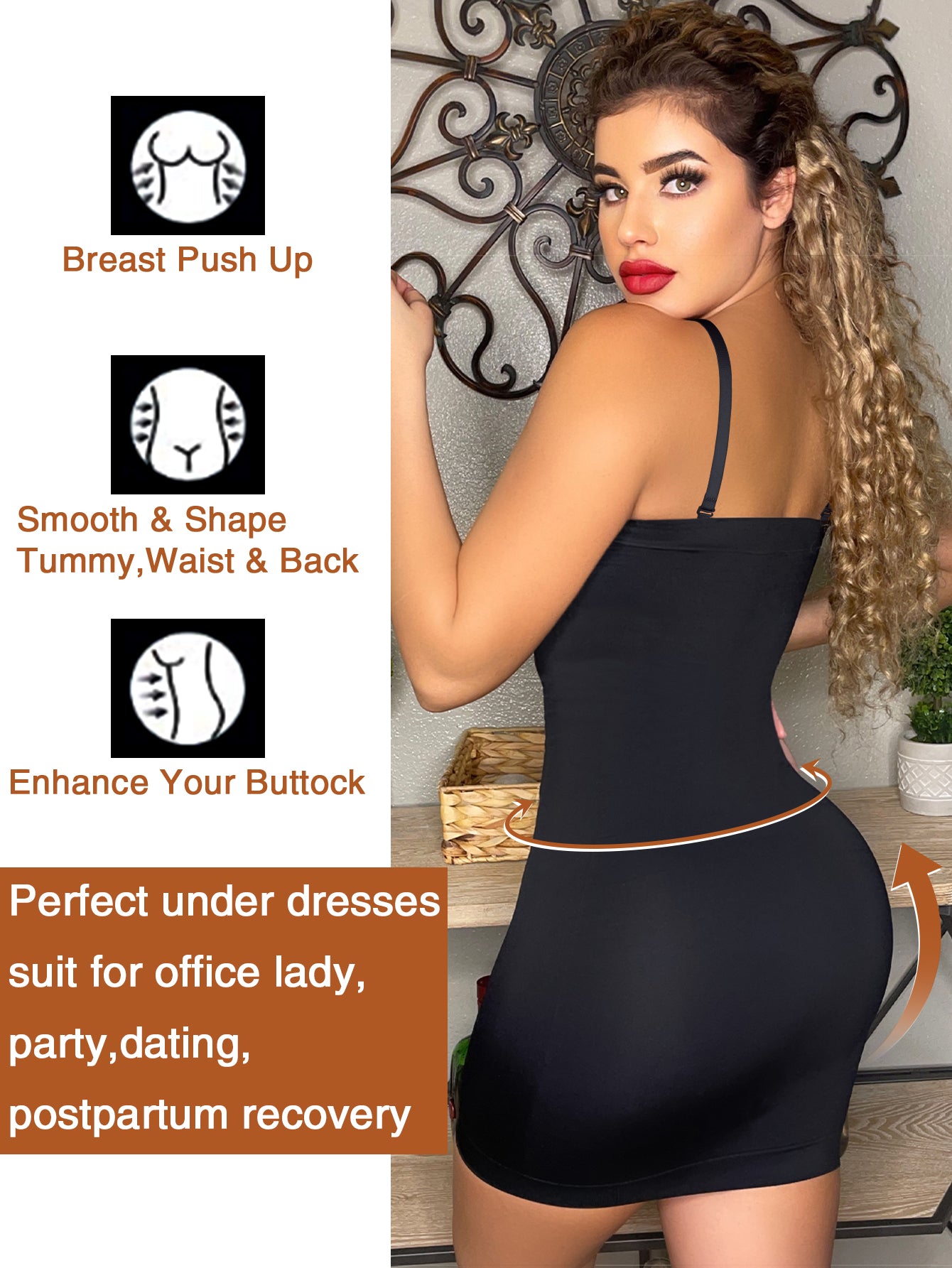 Seamless Shapewear Full Body Shaper Dress for Women Tummy Control