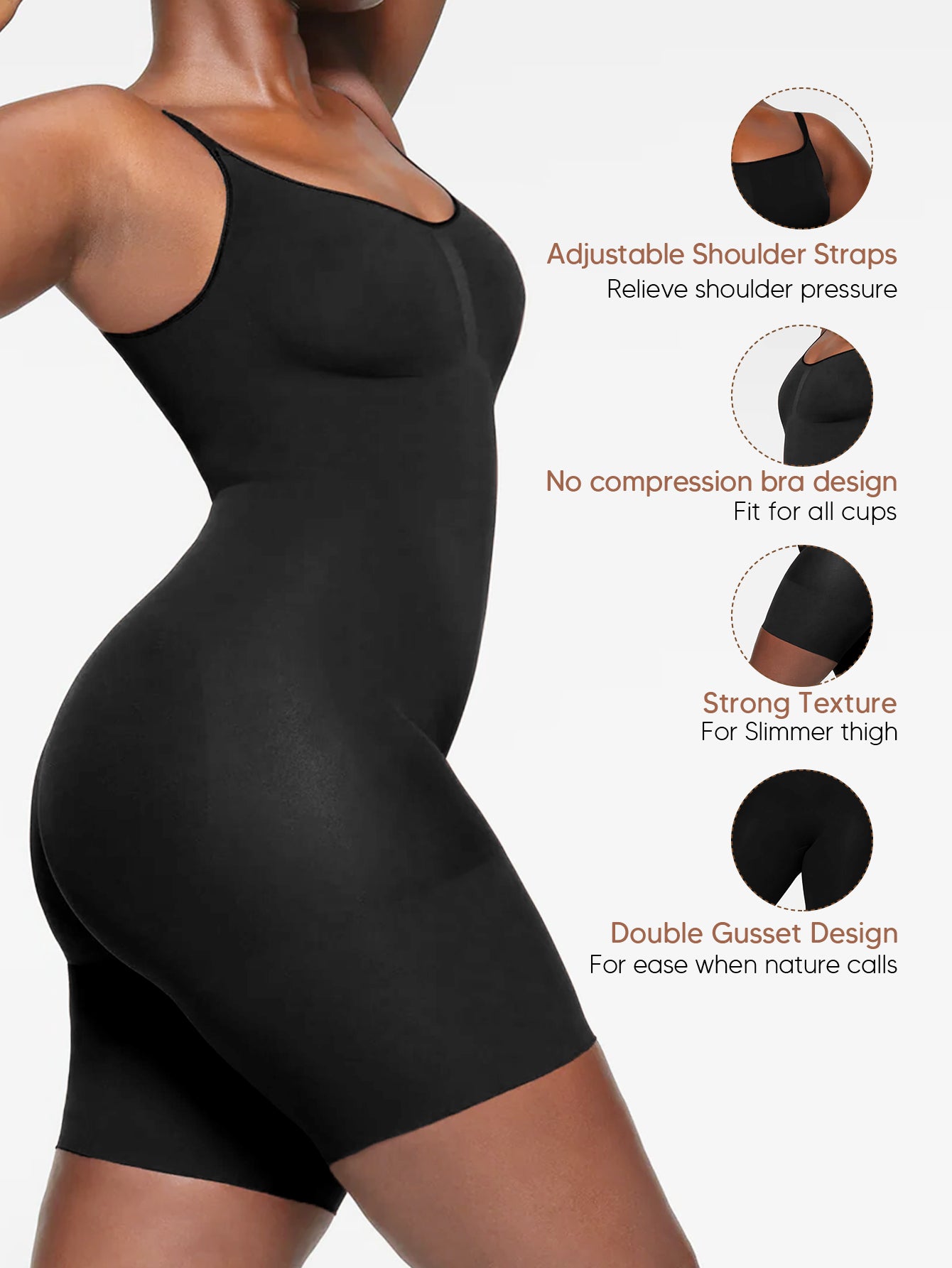 Full Body Shaper Jumpsuit Fajas Smoothing  Butt Lifter Thigh Slimmer Shorts