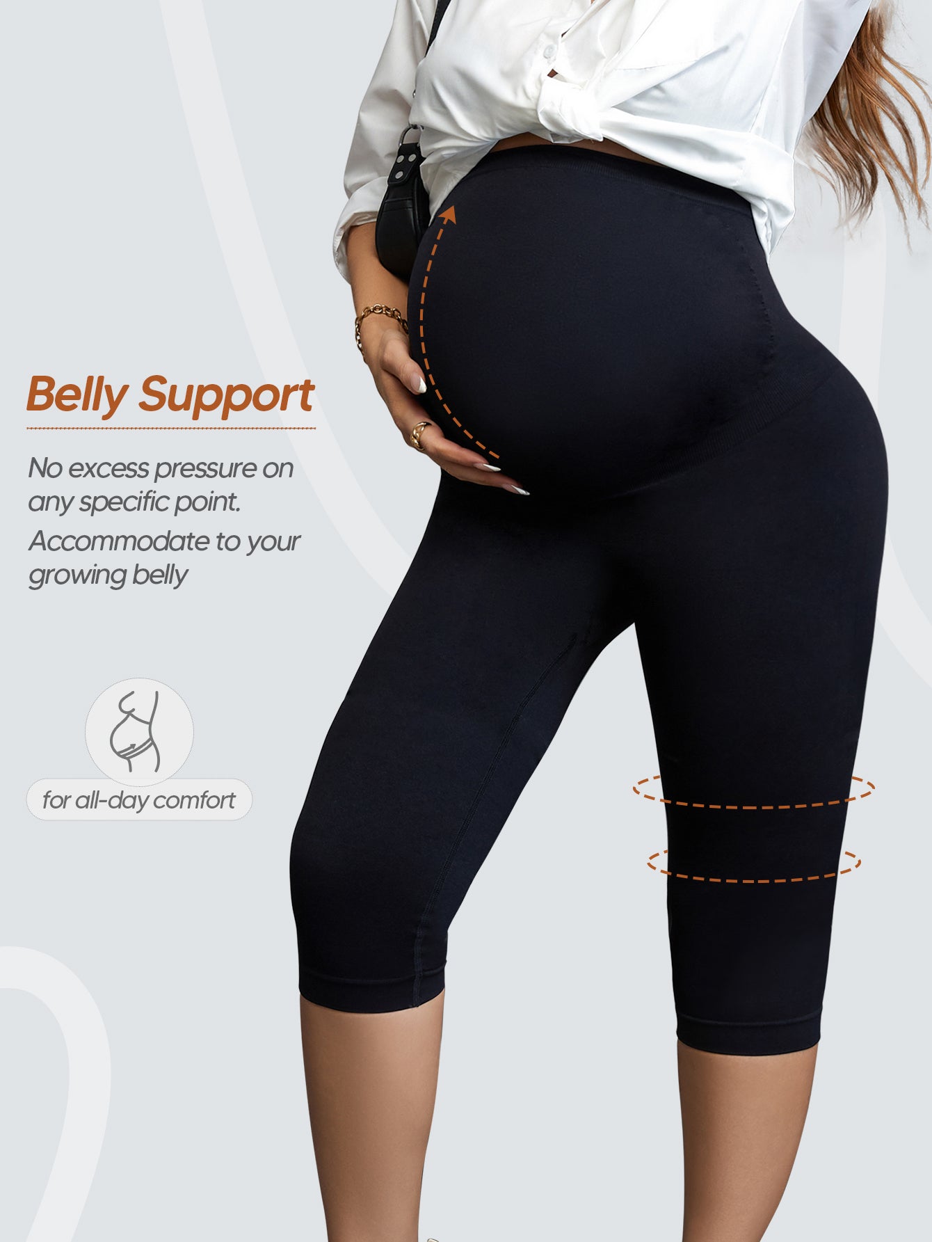 Women's Maternity Leggings Over The Belly Pregnancy Casual Yoga Tights