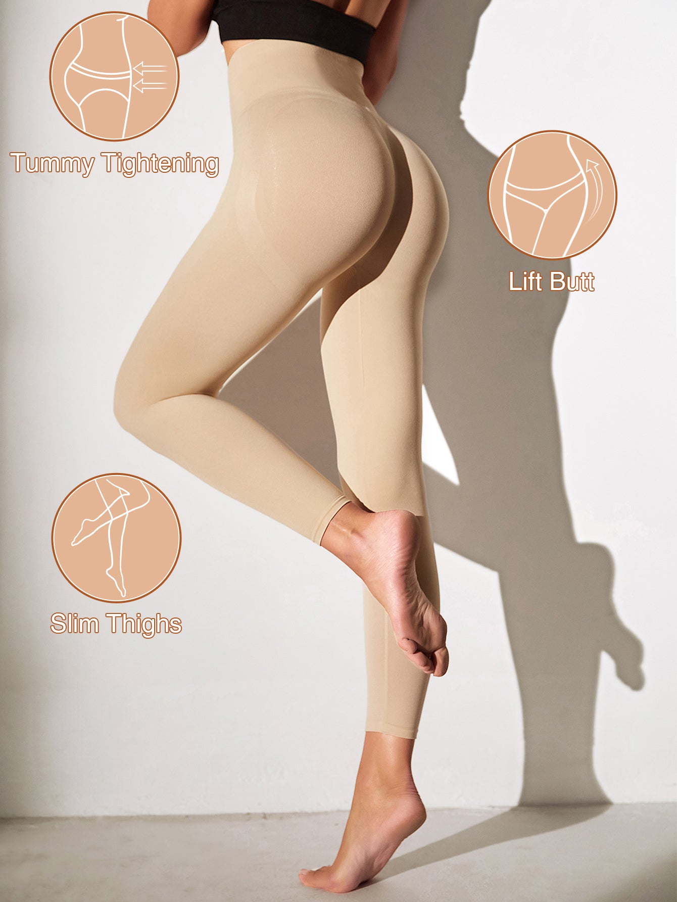 Hight Waist Tummy control butt-lift 3 in 1 Shapewear leggings