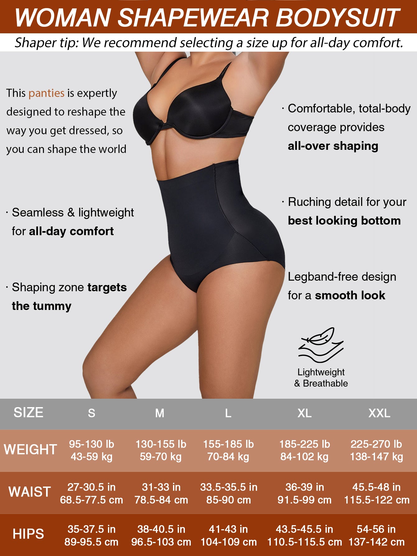 High Waisted Cincher Body Shaper Slimming Panty Girdle