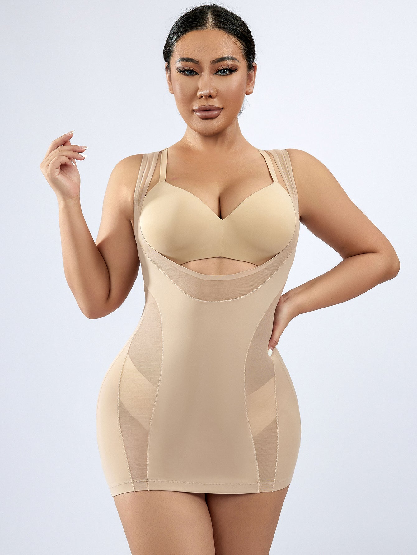 Open Bust Back Support Shapewear Compression Camisole Fajas Waist Trainer