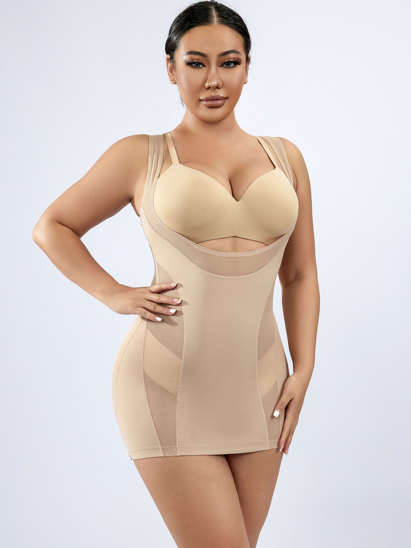 Open Bust Back Support Shapewear Compression Camisole Fajas Waist Trainer