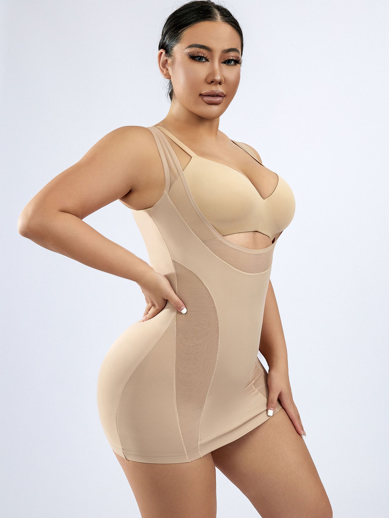 Open Bust Back Support Shapewear Compression Camisole Fajas Waist Trainer