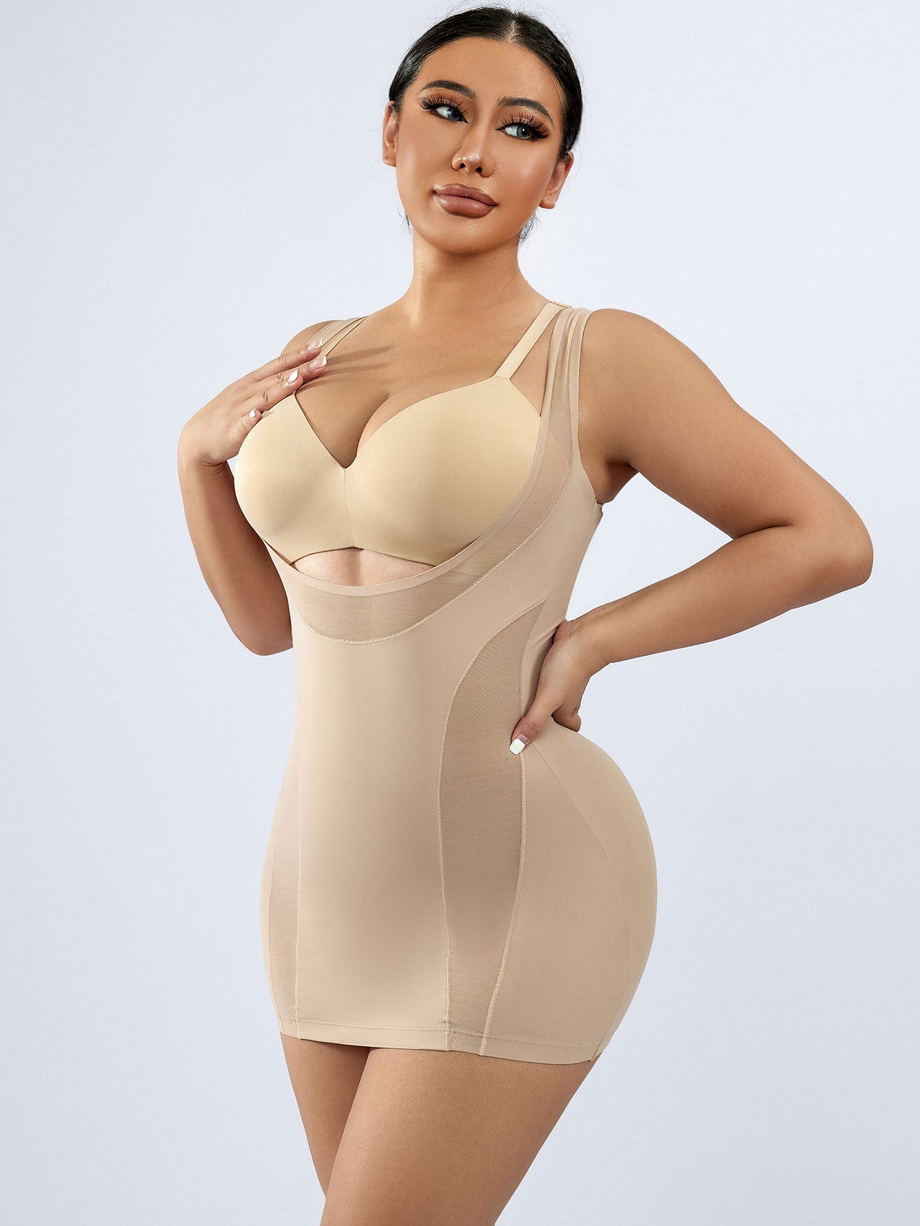 Open Bust Back Support Shapewear Compression Camisole Fajas Waist Trainer