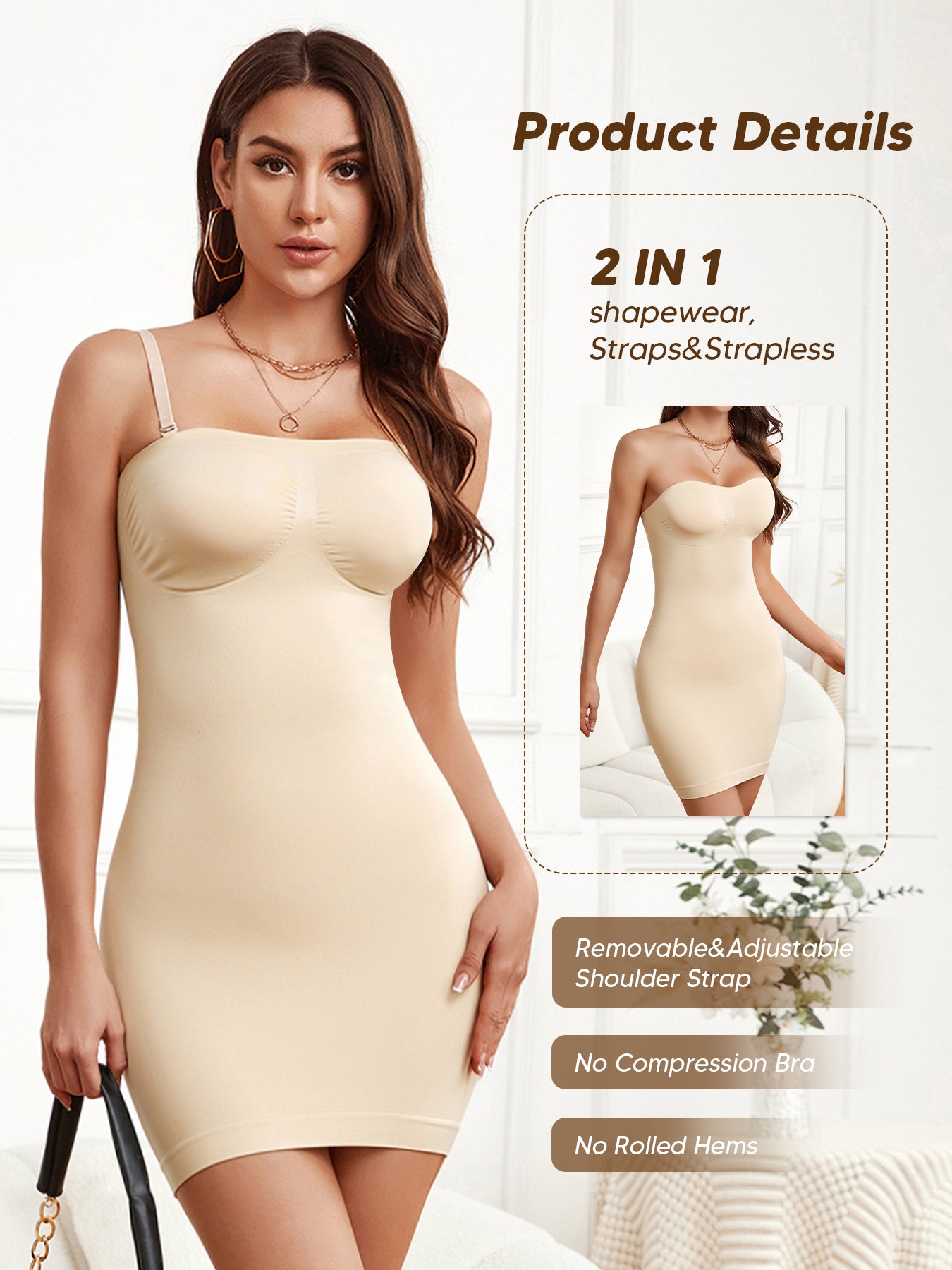 Seamless Shapewear Full Body Shaper Dress for Women Tummy Control