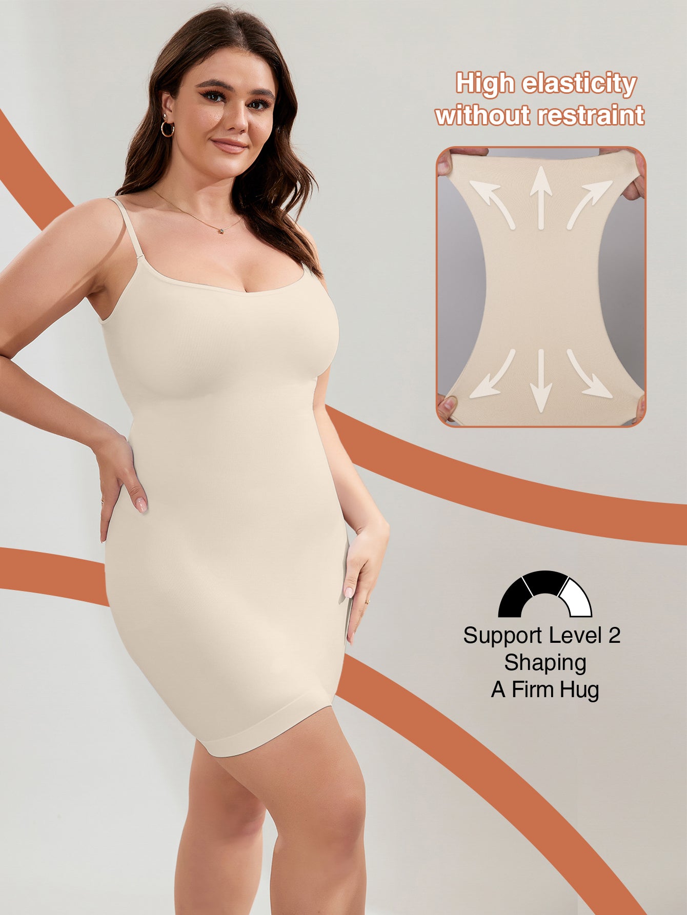 Seamless Tummy Control Sculpting Shaping dress For Plus Size Women