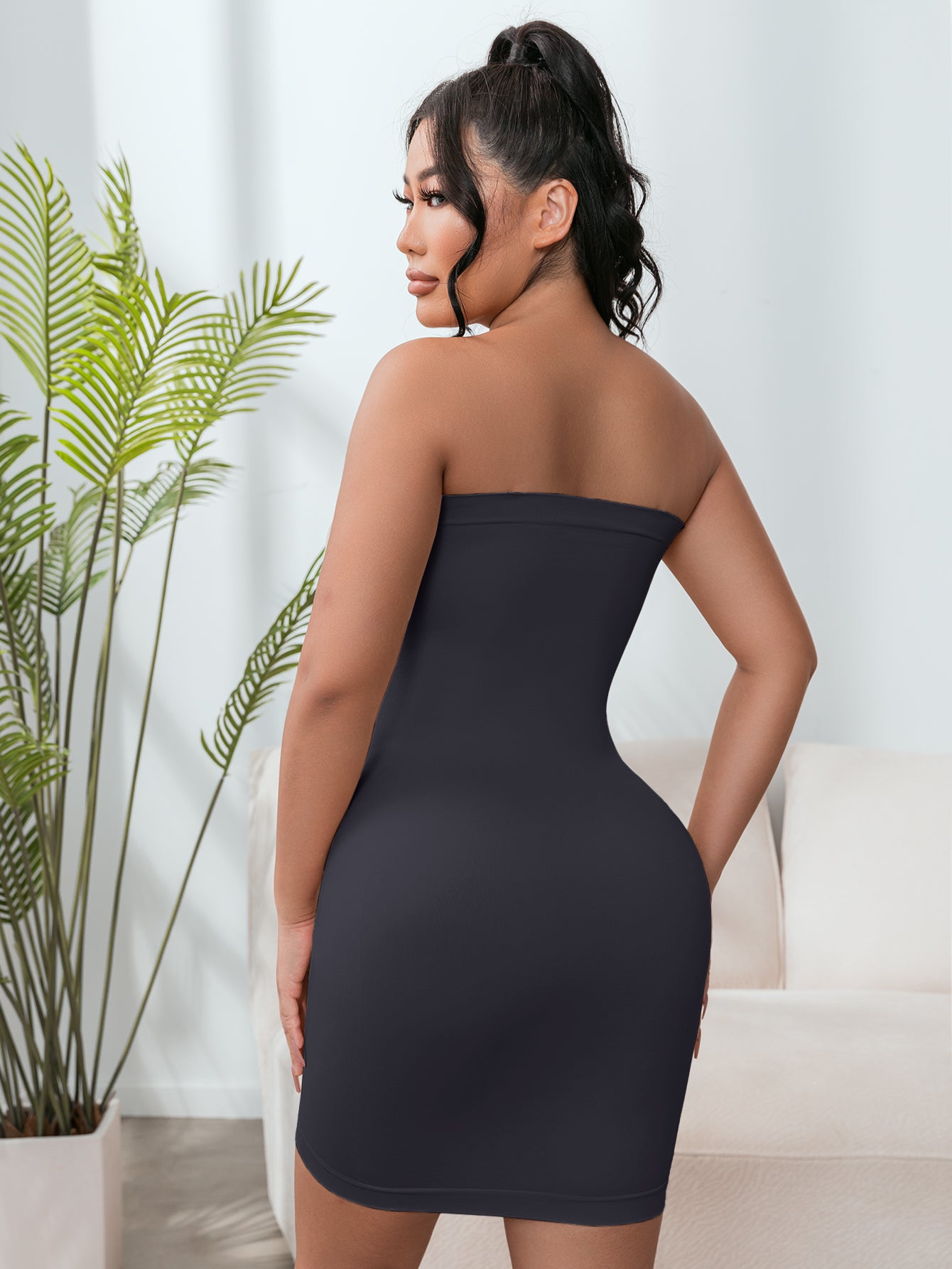 Strapless Tummy Control Seamless Under Dress Slip for Women