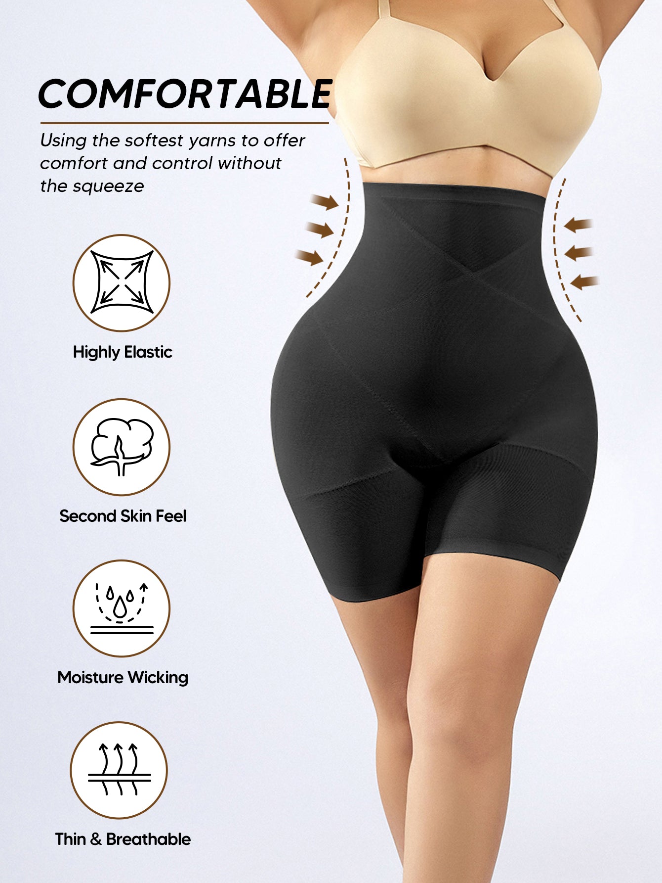 Tummy Control Panties for Women Comfy Mesh Shapewear Briefs Sexy Underwear