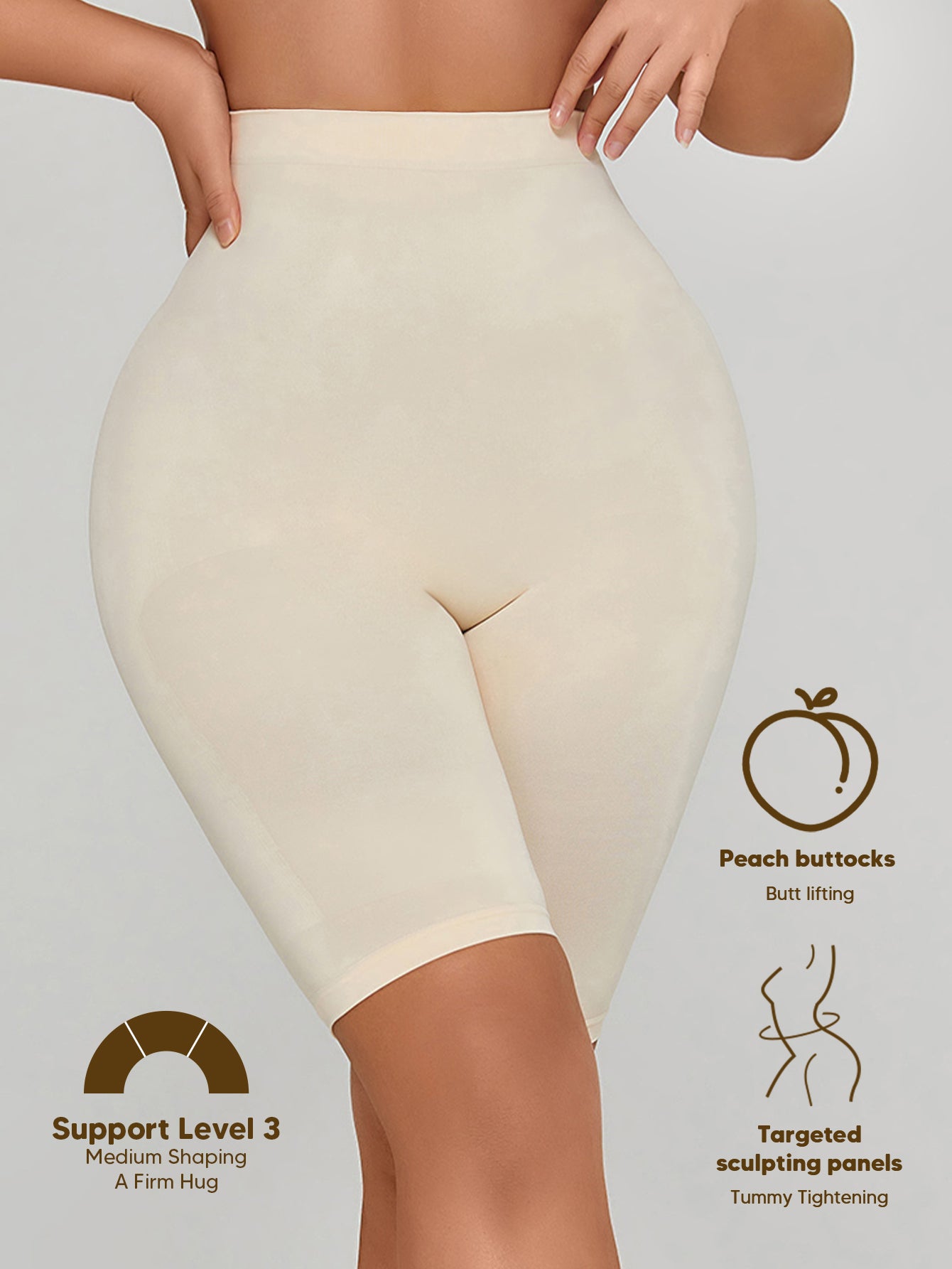 Firm-Control Seamless  Slip Shorts for Under Dresses