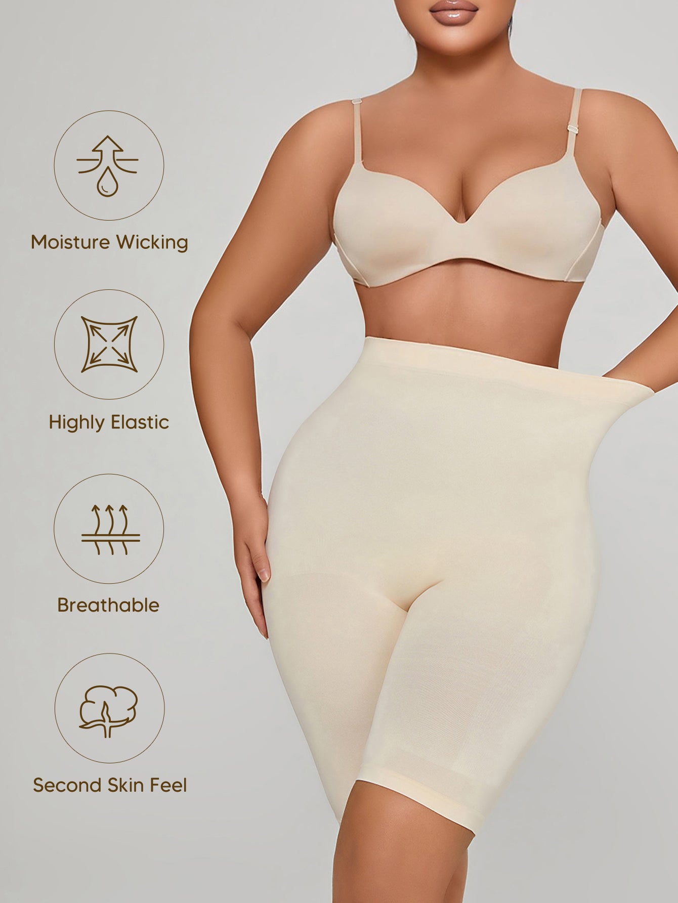 Firm-Control Seamless  Slip Shorts for Under Dresses