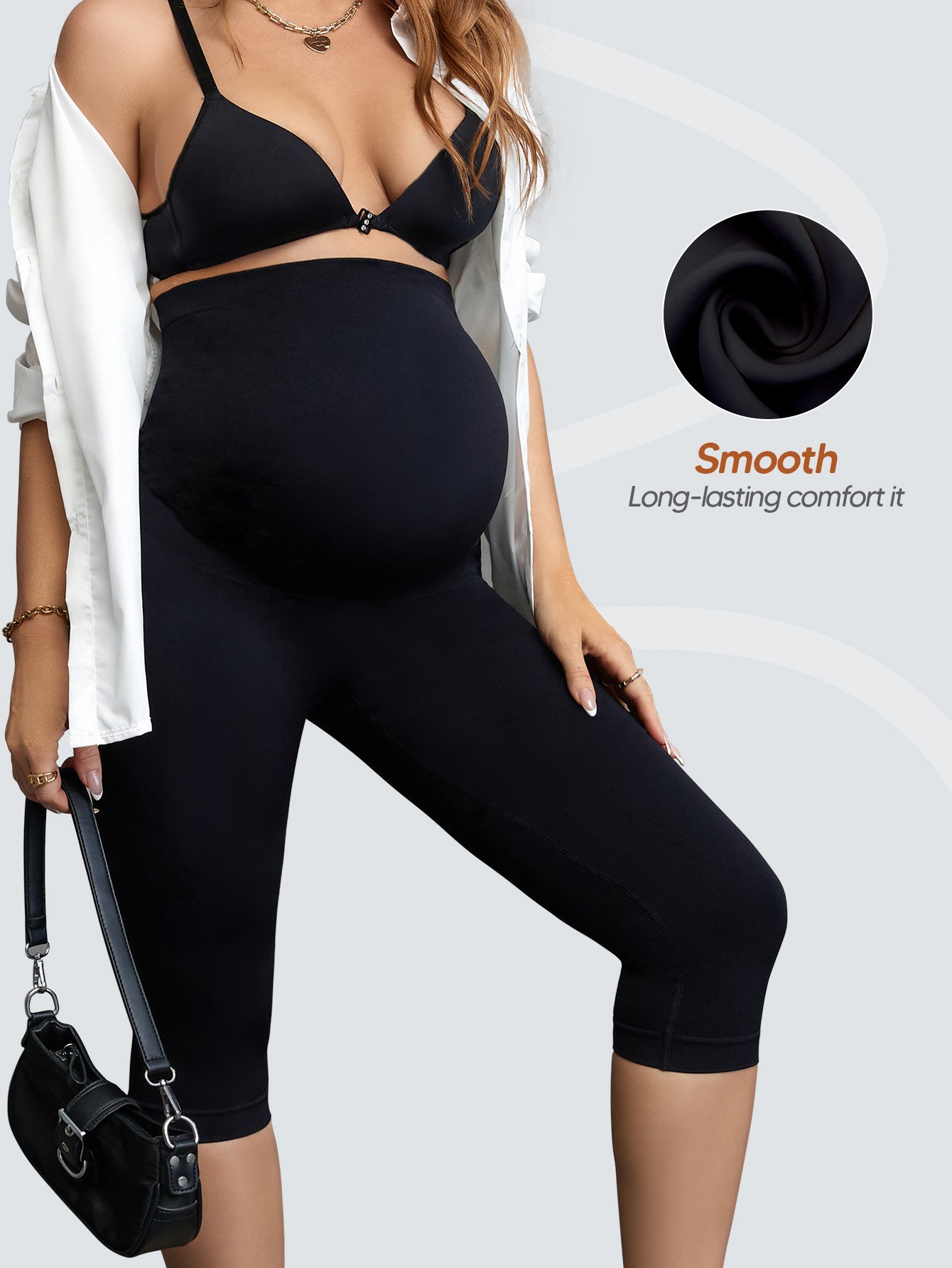 Women's Maternity Leggings Over The Belly Pregnancy Casual Yoga Tights