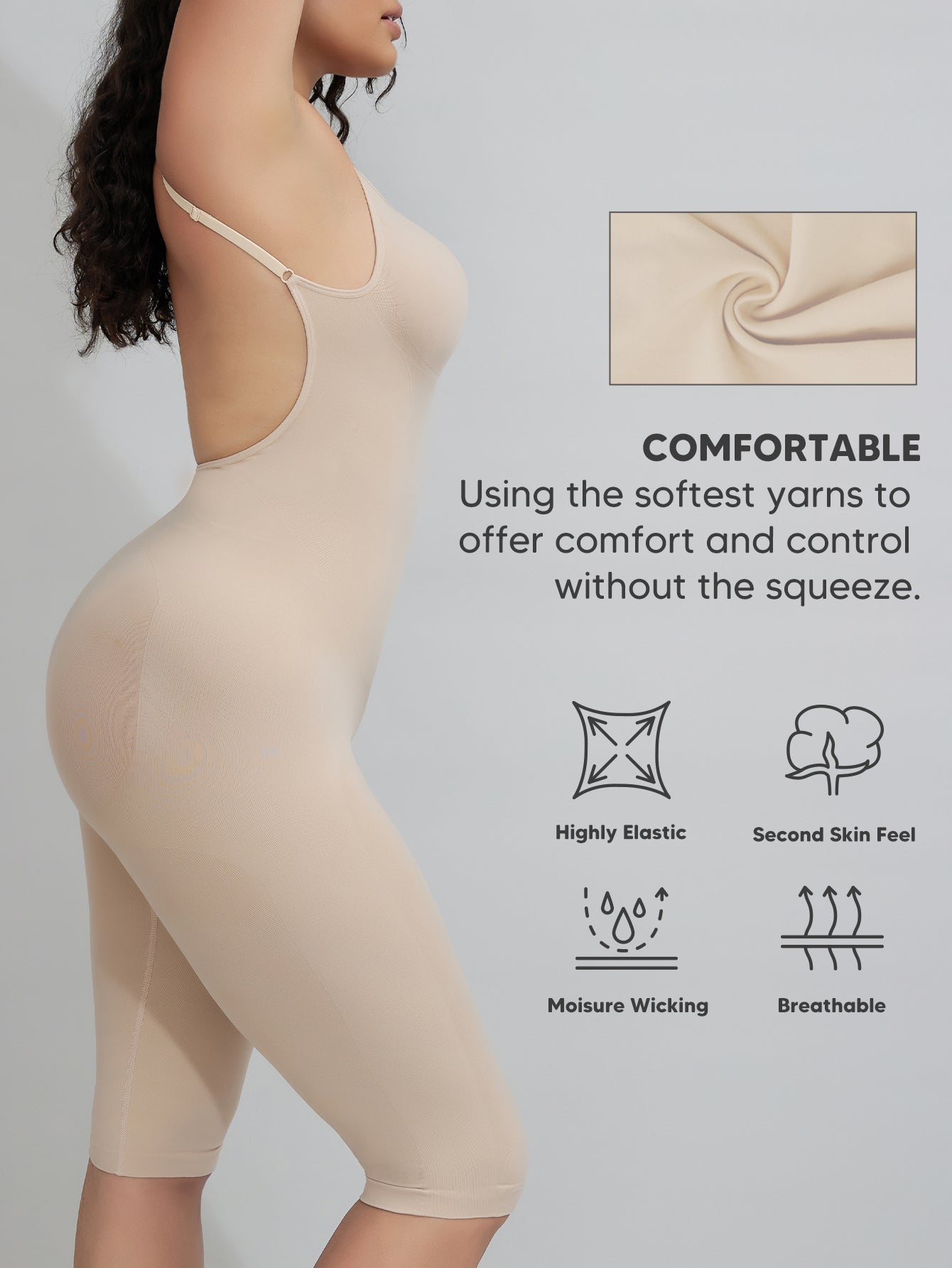 Seamless Backless Shapewear Strapless Bodysuits Women Low Back Body Shaper