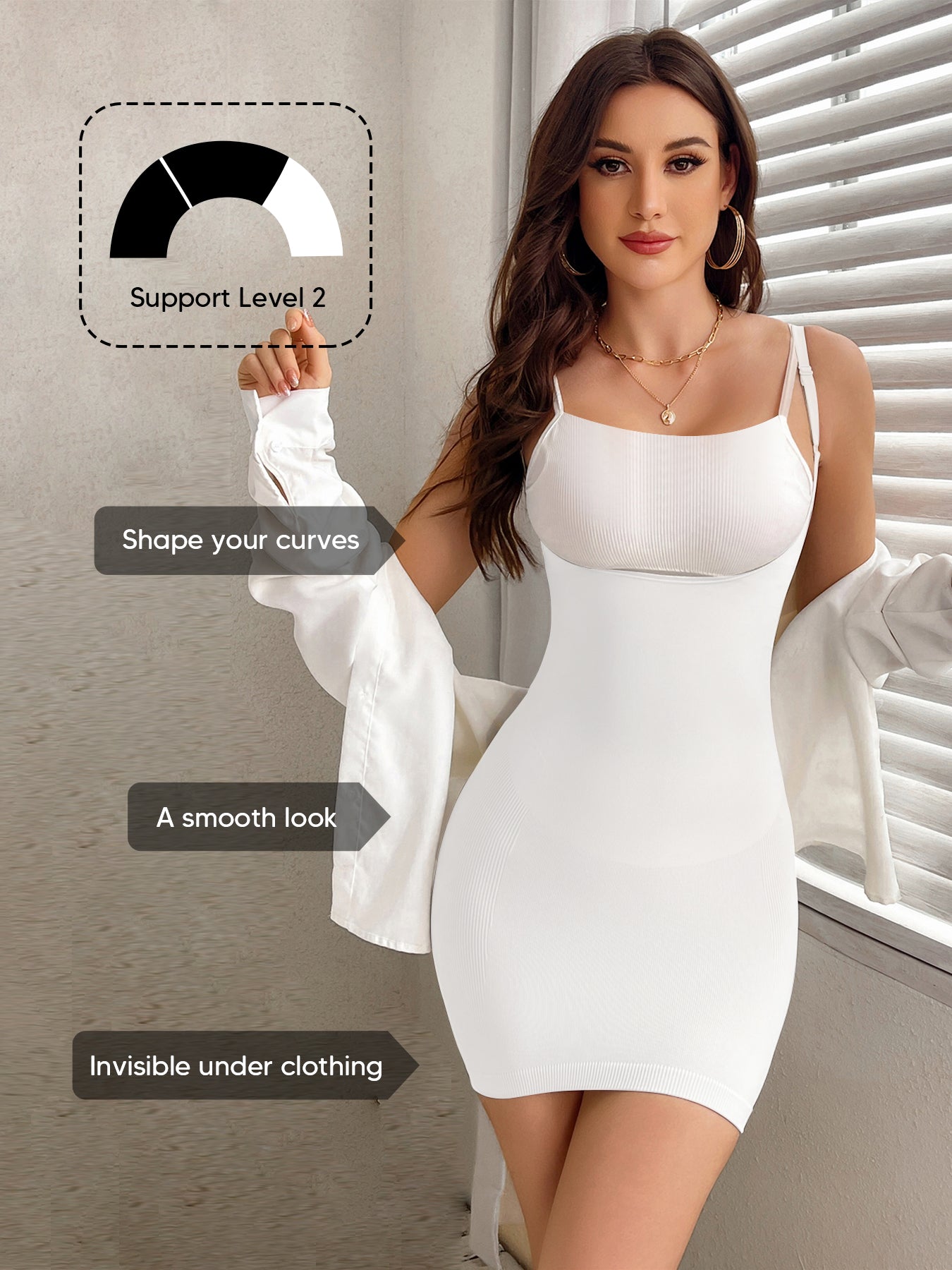 Women's Wear Your Own Bra Shapewear Smooth Full Slip Dress