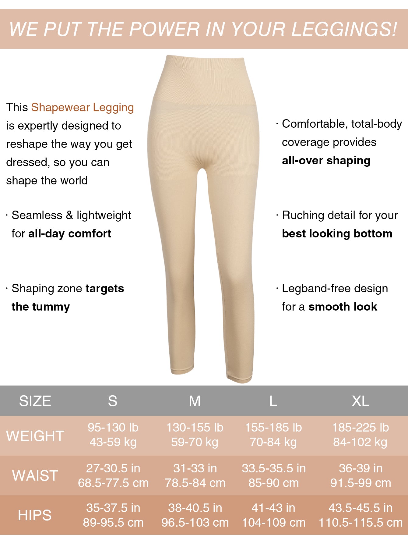 High waist tummy control leggings for women butt-lift shapewear capri