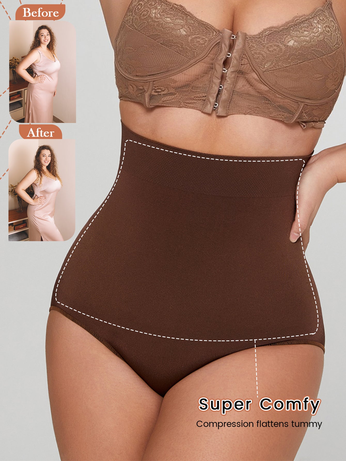 Seamless High Waist Lightweight Sculpting Panties Underwear For Women