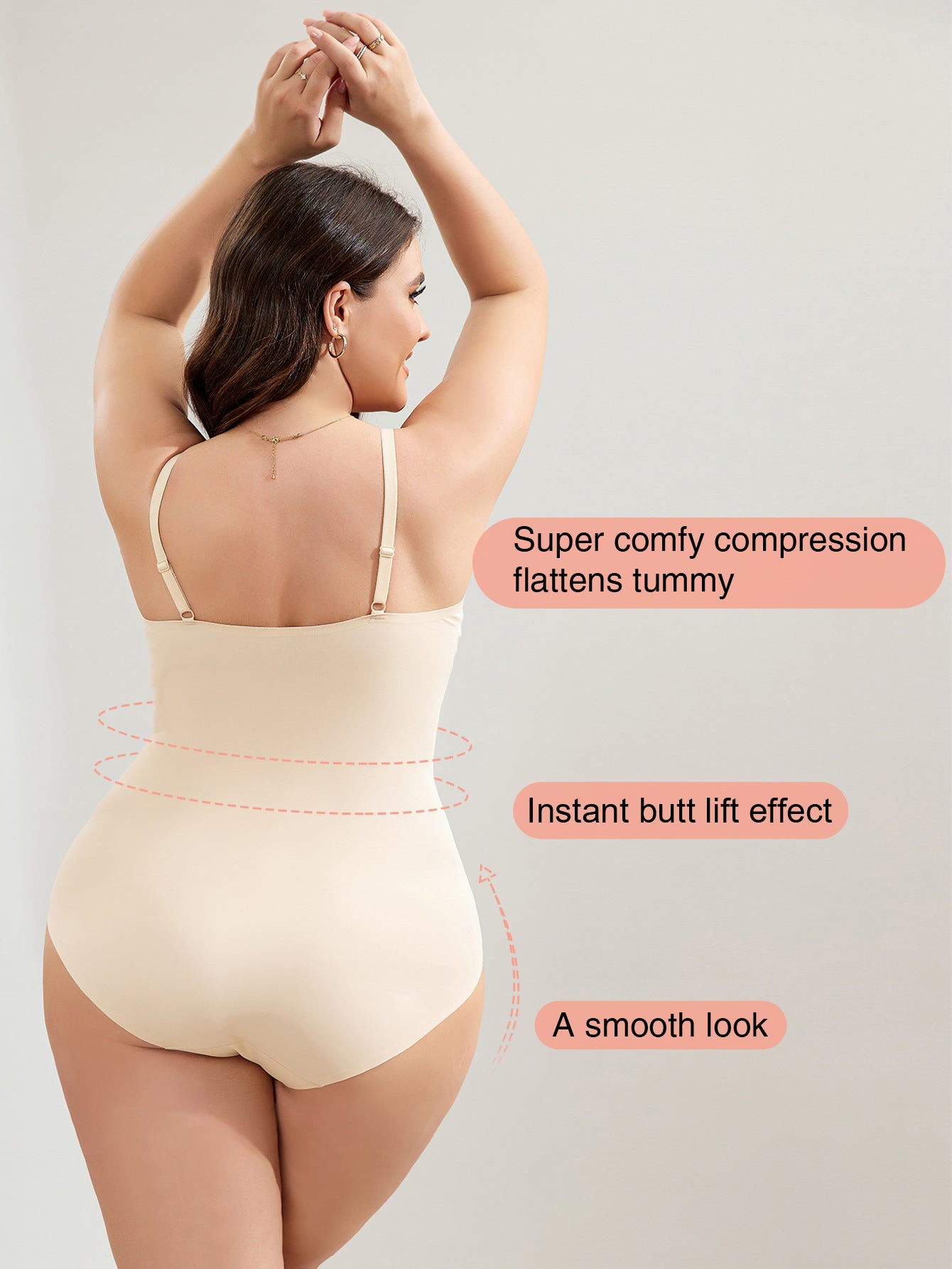 Open Bust Tummy Control Seamless Hourglass Under Dresses Shapewear For Plus Size