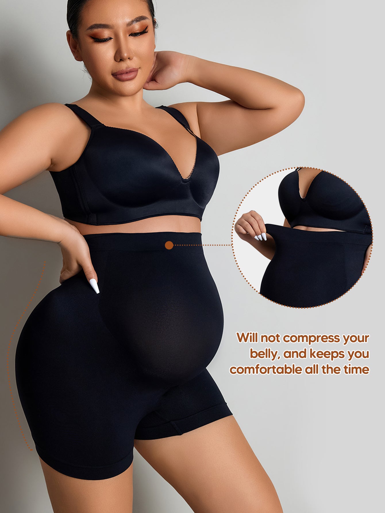 Plus Size Maternity Shapewear, Mid-Thigh Pregnancy Underwear For Dresses