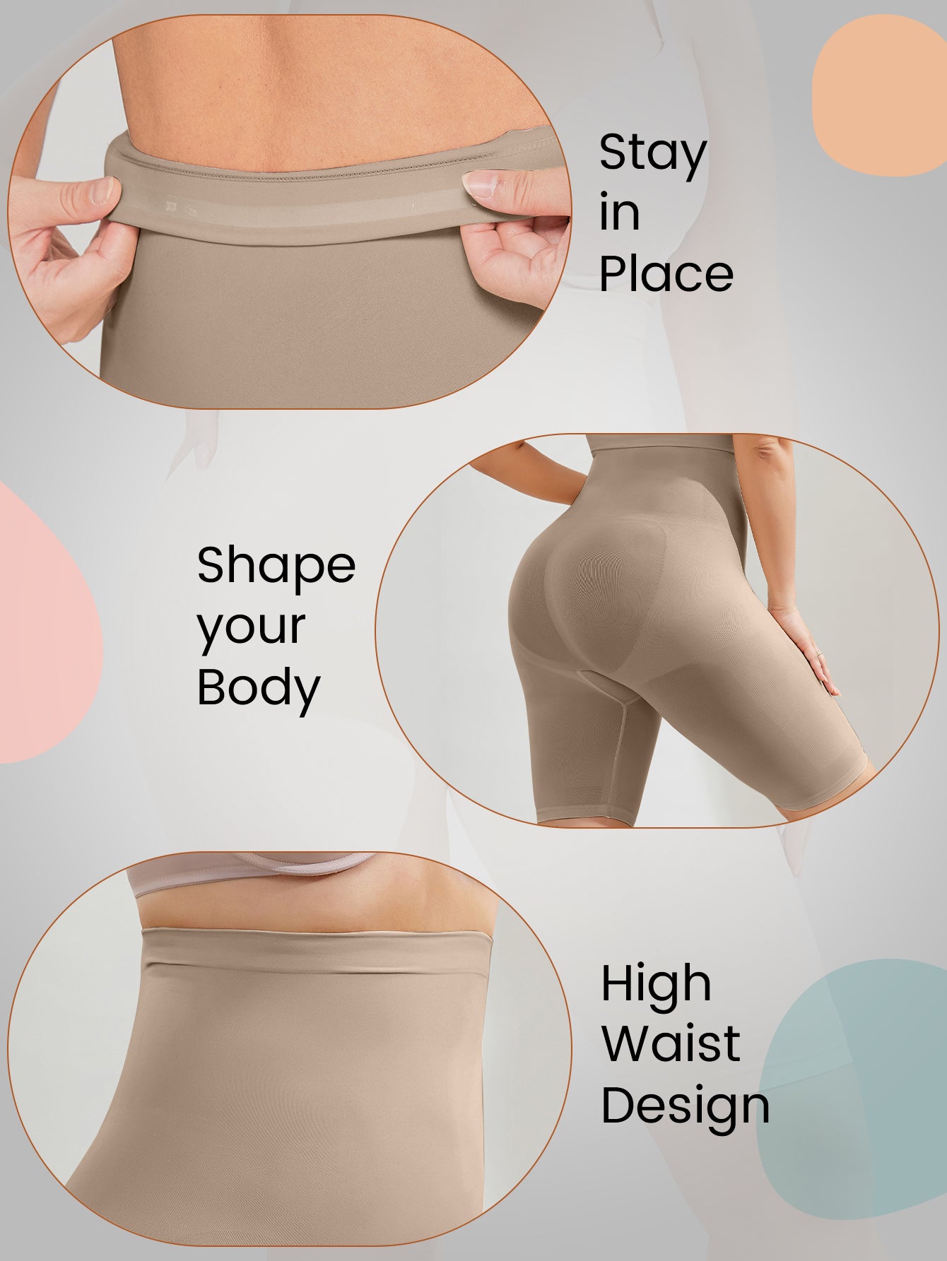 Invisible Seamless Shapewear Shorts For Plus Size Women Tummy Control