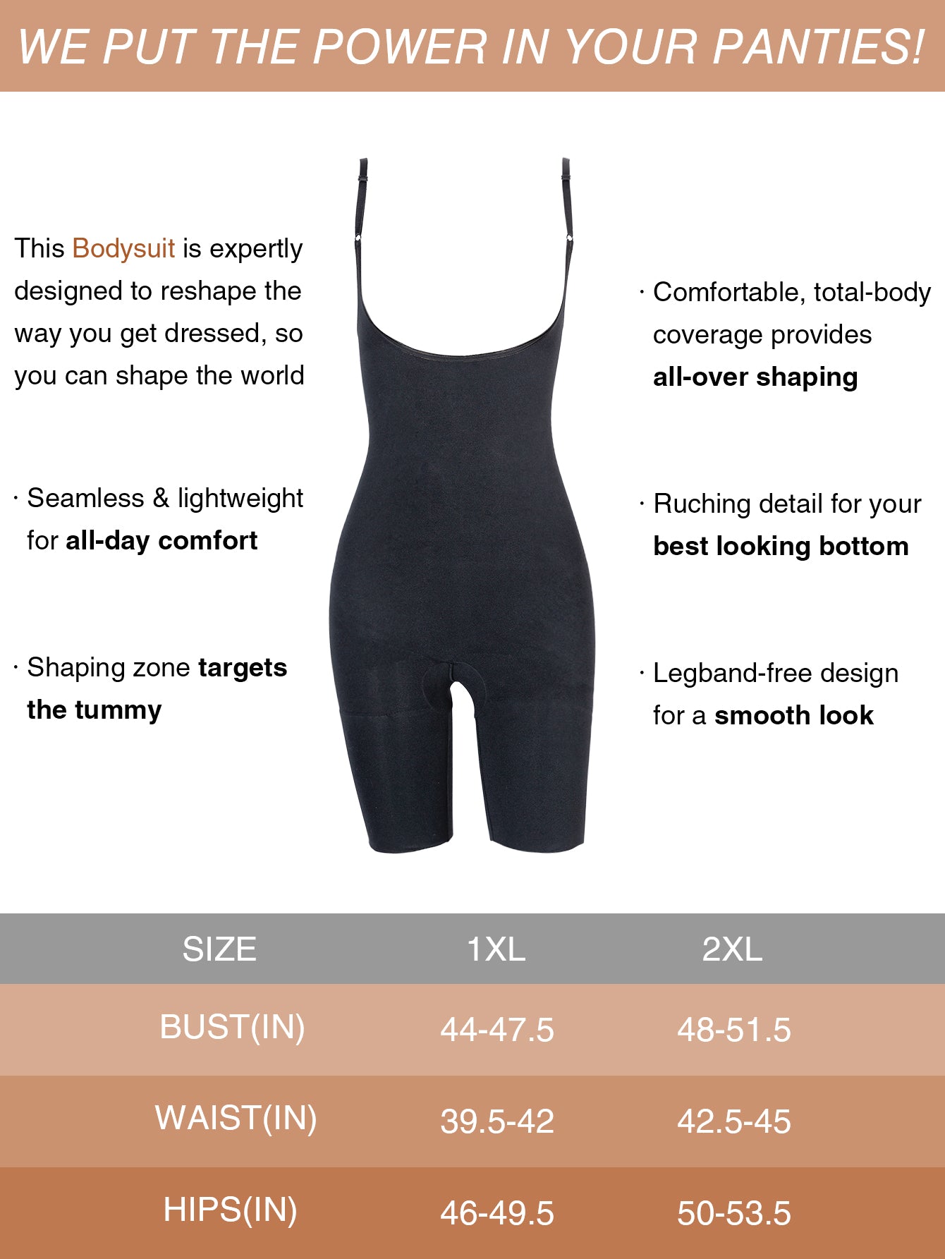 Open Bust Thigh Slimming Bodysuit Shaper  Plus Size Shapewear For Women