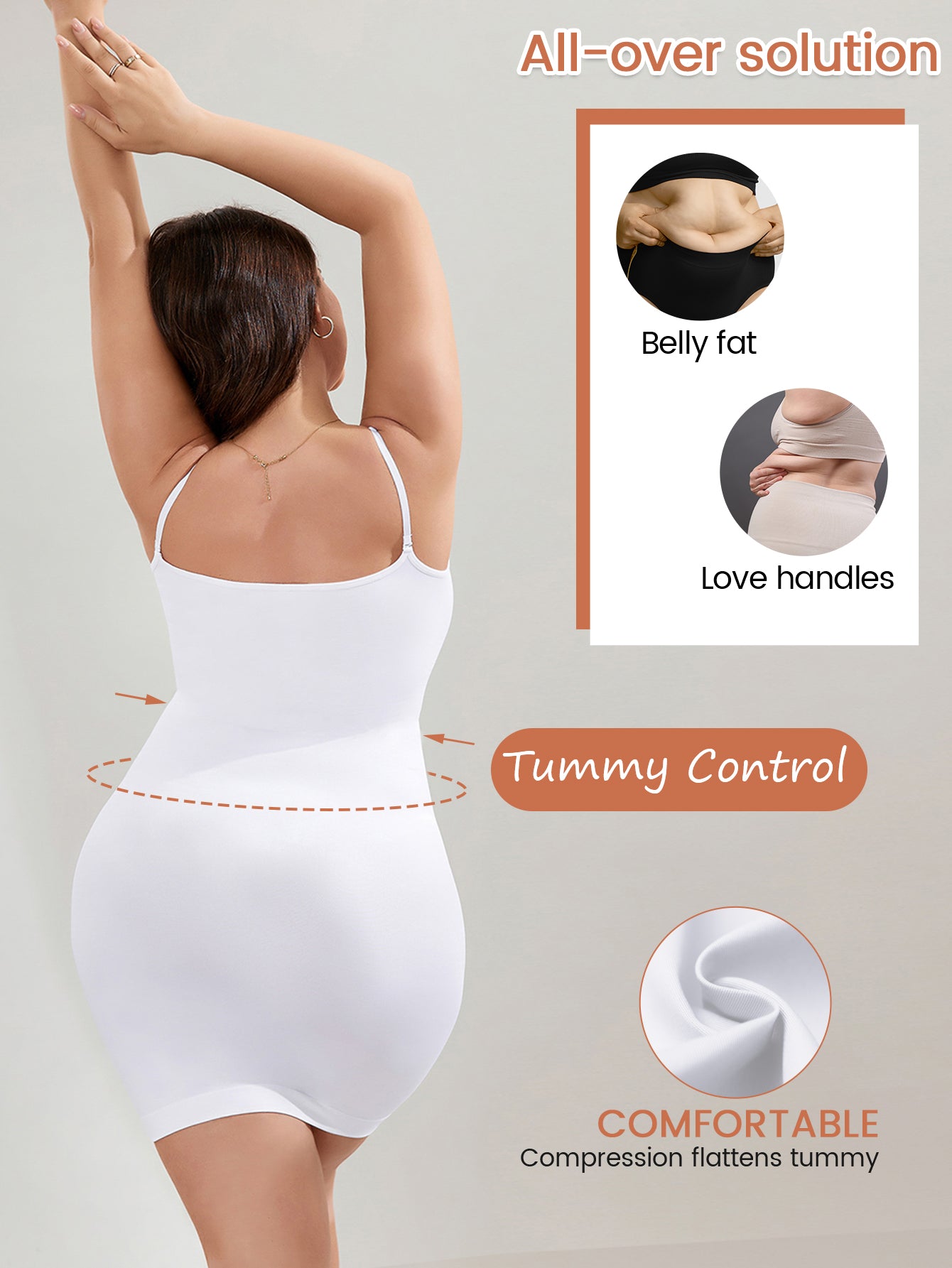 Seamless Tummy Control Sculpting Shaping dress For Plus Size Women